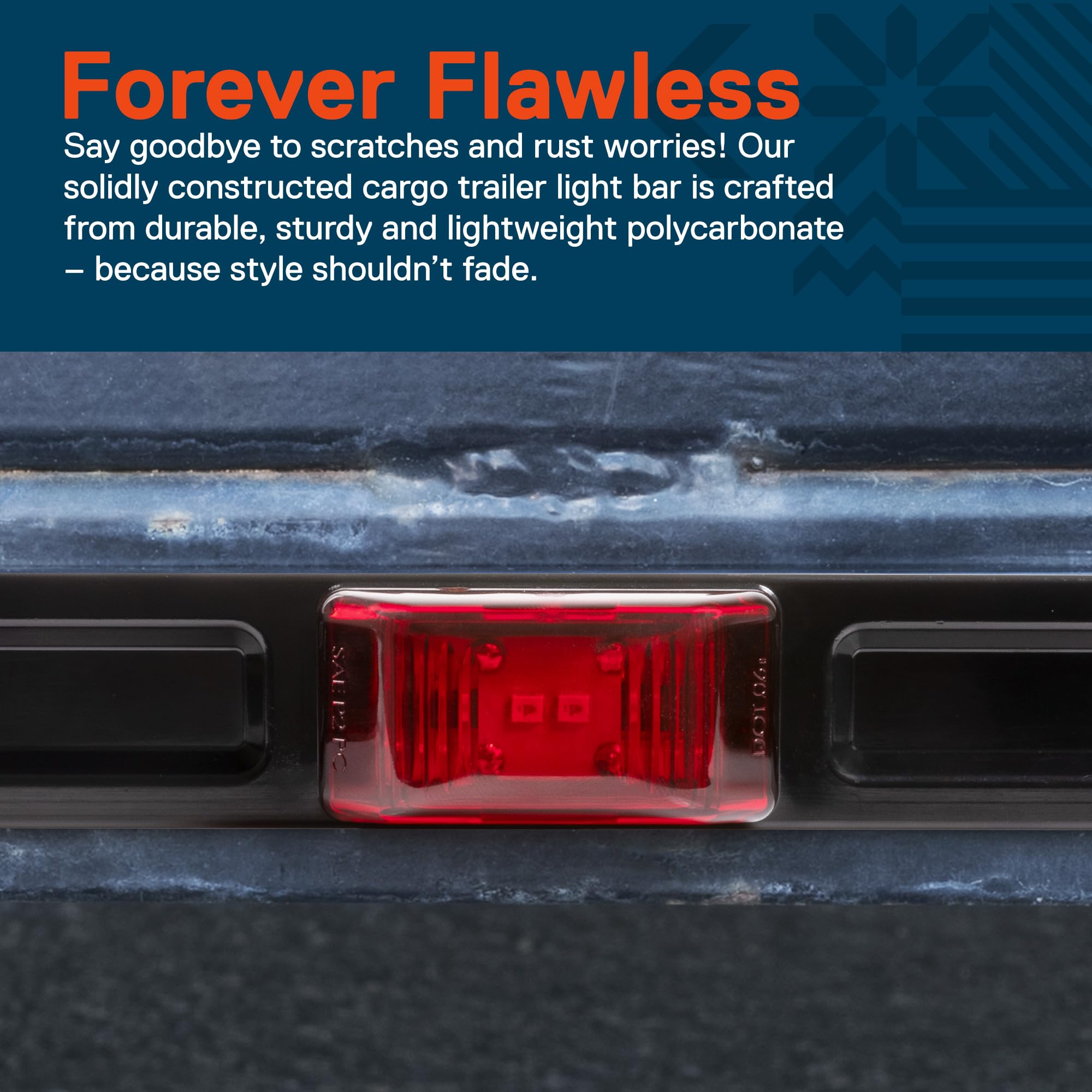True Mods 15'' Led 3 Red Trailer Light Bar [Dot Fmvss 108] [Sae P2] [Ip67 Submersible] Sealed Identification Running Marker Clea