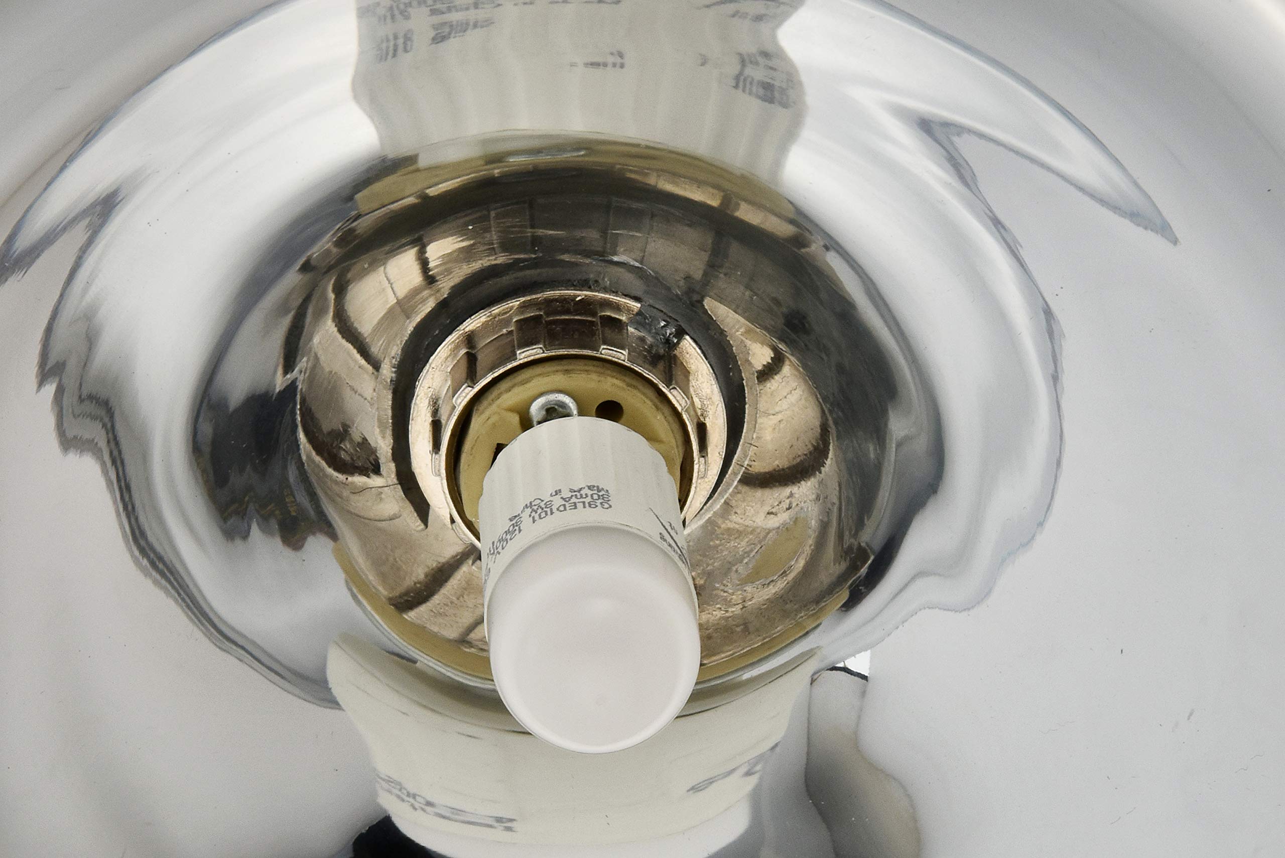 Living District Chrome Finish Pendant Light, Reflection Collection, 7In Diameter, 5In Height