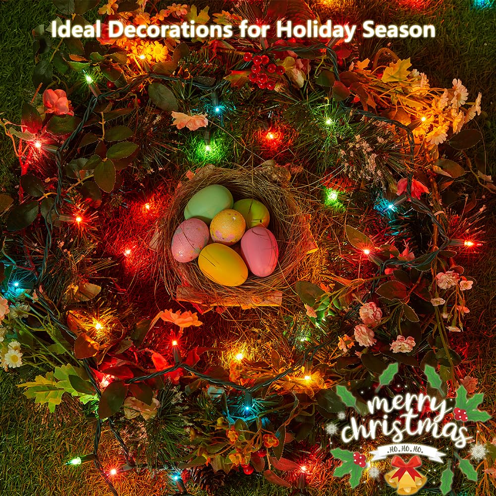 Vruxuri Battery Operated Christmas Lights, 4 Pack 18 FT 50 LED, 8 Modes, Waterproof, Multicolor, Model MINI-SL-B