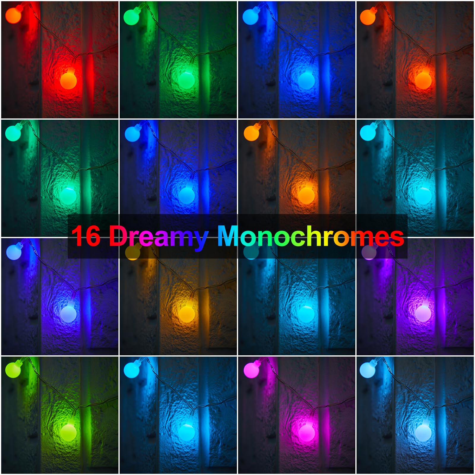 Minetom RGB LED String Lights - 21FT 60 LED Battery Operated Fairy Lights for Indoor/Outdoor Decor, Color Changing, Plastic