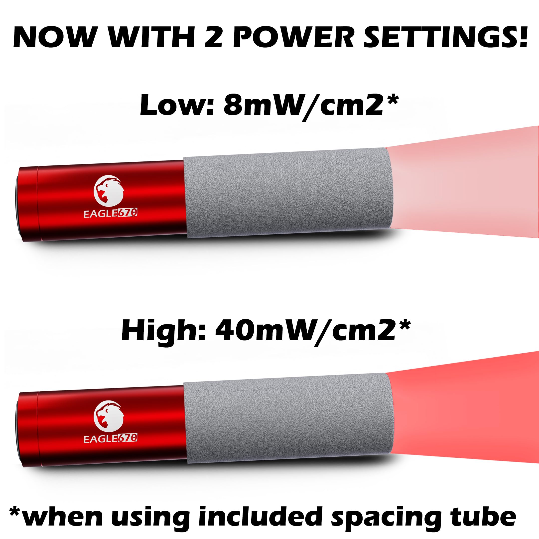 Eagle670 670 nm Deep Red LED Flashlight - 8mW/cm², Aluminum, Easy on Eyes, Model A670NMFLASH2
