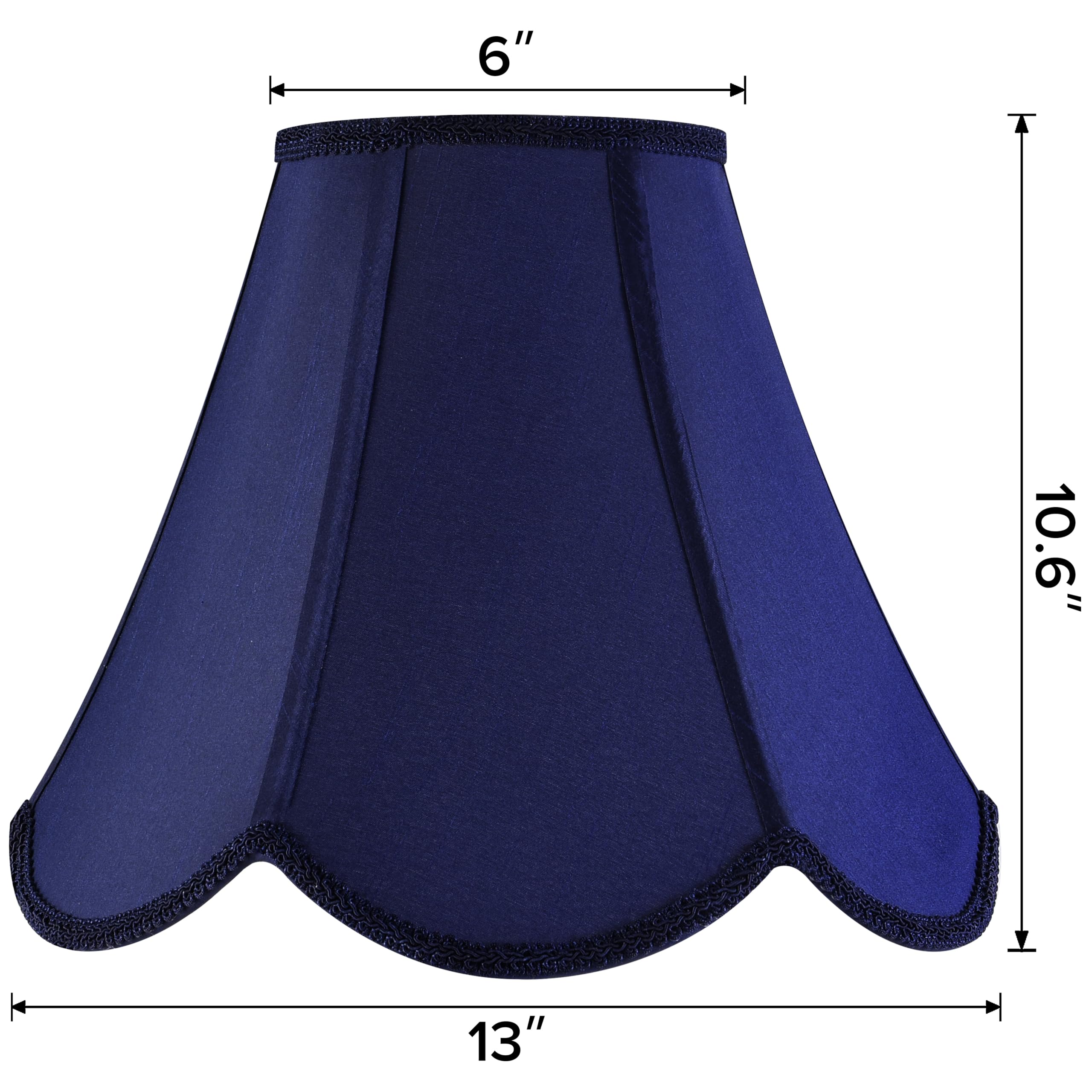 Go&So 2 Pcs Barrel Lamp Shades Lvory Cream Lamp Shade 6X13X10.6''(Spider) Bell Lamp Shade For Floor Lamps&Table&Bedside Lamp,Sca