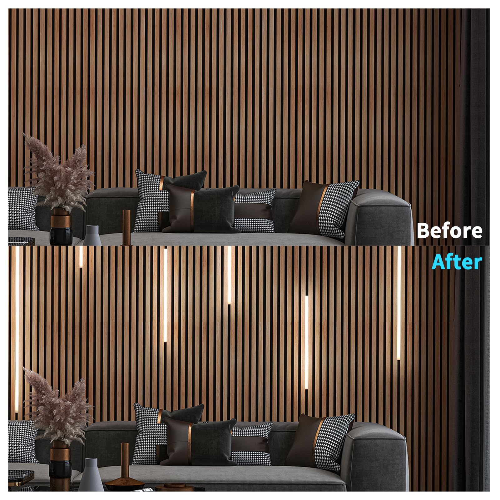 Art3d LED Recessed Lighting Kit - 6pcs White Lights with Smart Touch Switch, 3000K - Black Housing, Model D11001