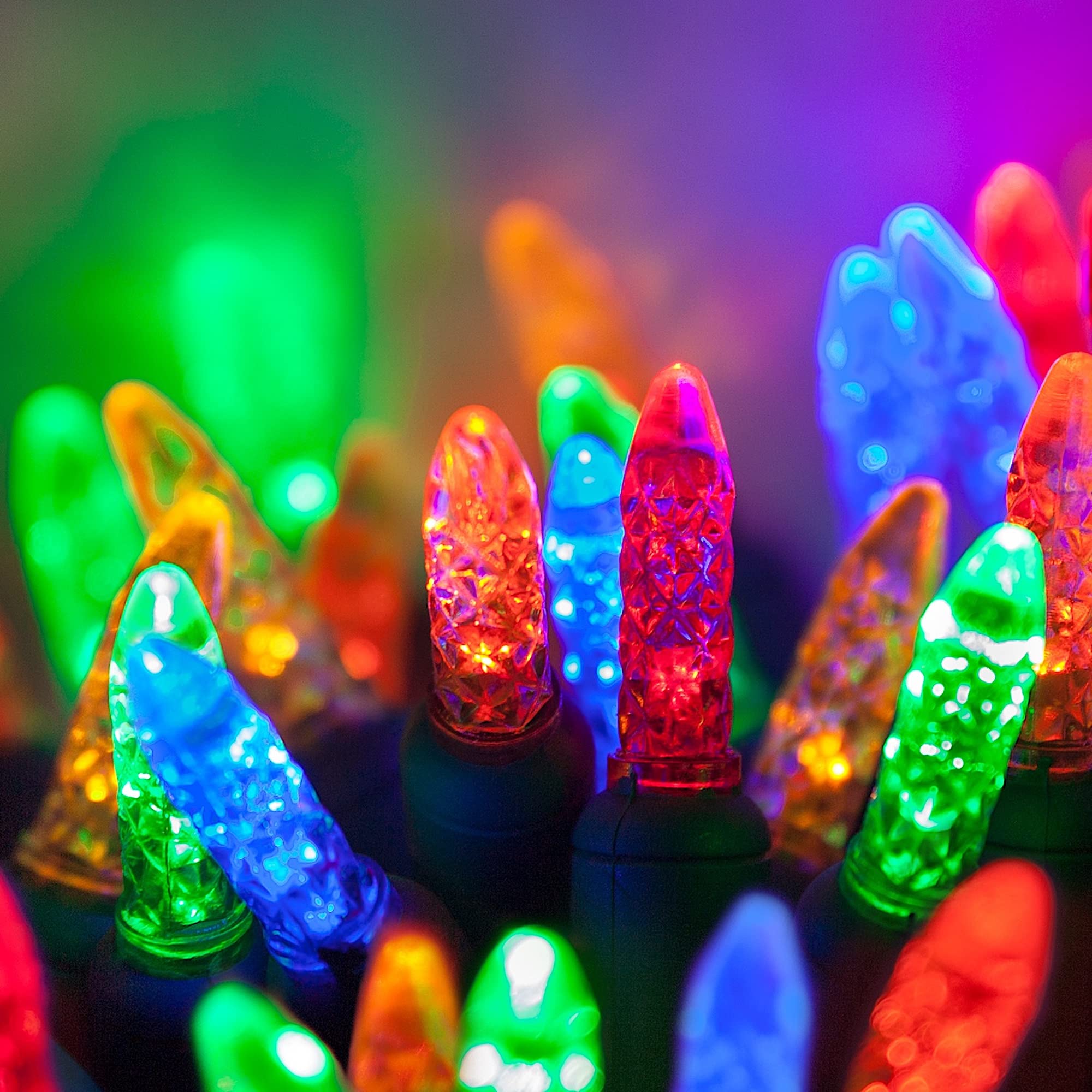 Wintergreen Lighting 70 M5 LED Multicolor Christmas Tree Lights Multicolor Mini Lights  24 Ft  String Lights for Bedroom Dorm Room Lights Party Indoor-Outdoor Christmas Lights LED String Lights