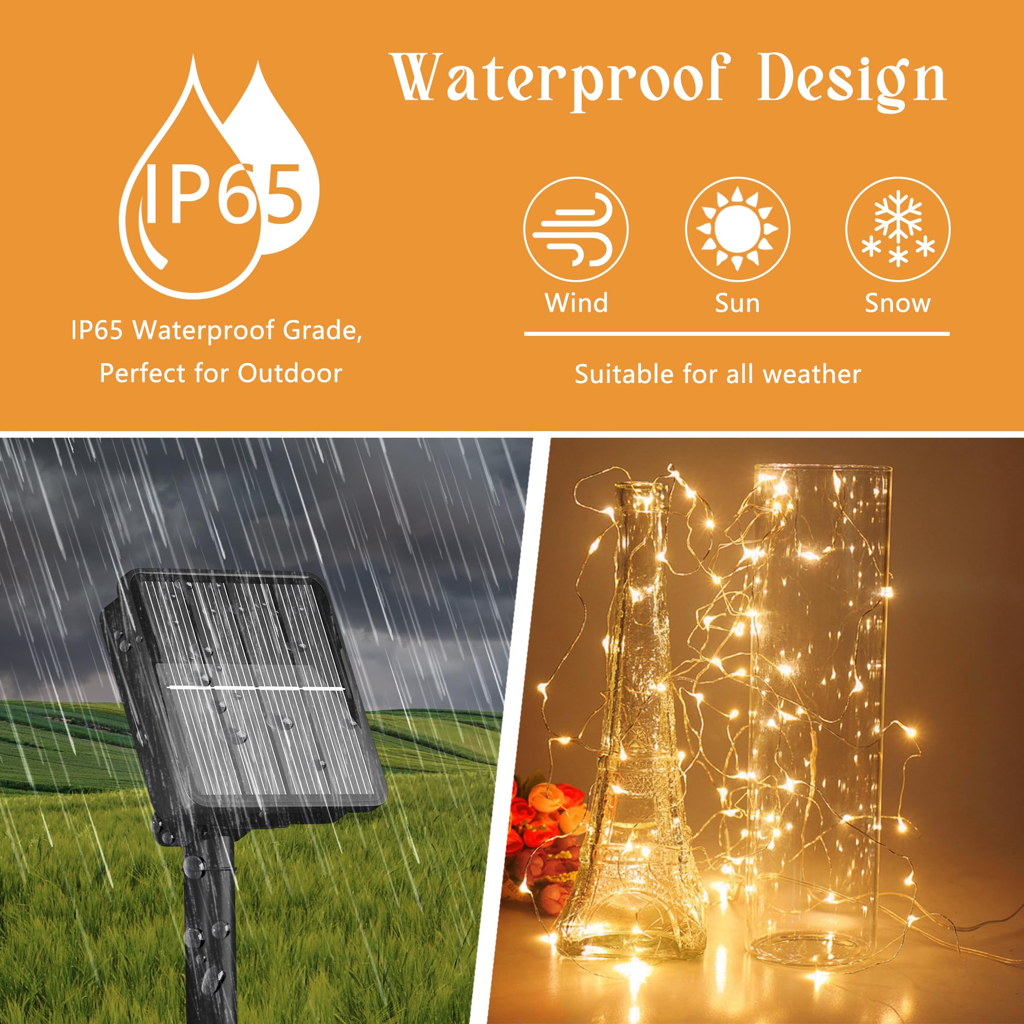 2-Pack Solar String Lights For Outside, 400 Led 144Ft Solar Fairy Lights For Outside Waterproof With 8 Modes, Solar Lights Outdo