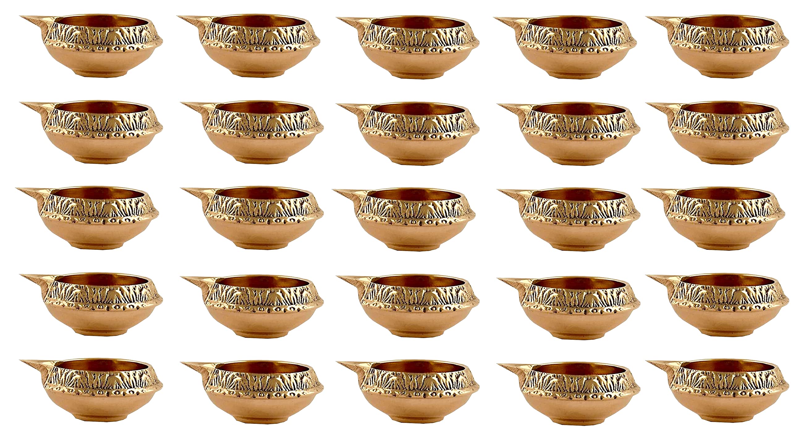 Shiv Shakti Arts Brass Diya for Puja Oil Lamp, Brass diwali diyas, Puja Items for Diwali decor - Deepak for Pooja Diwali Decorat