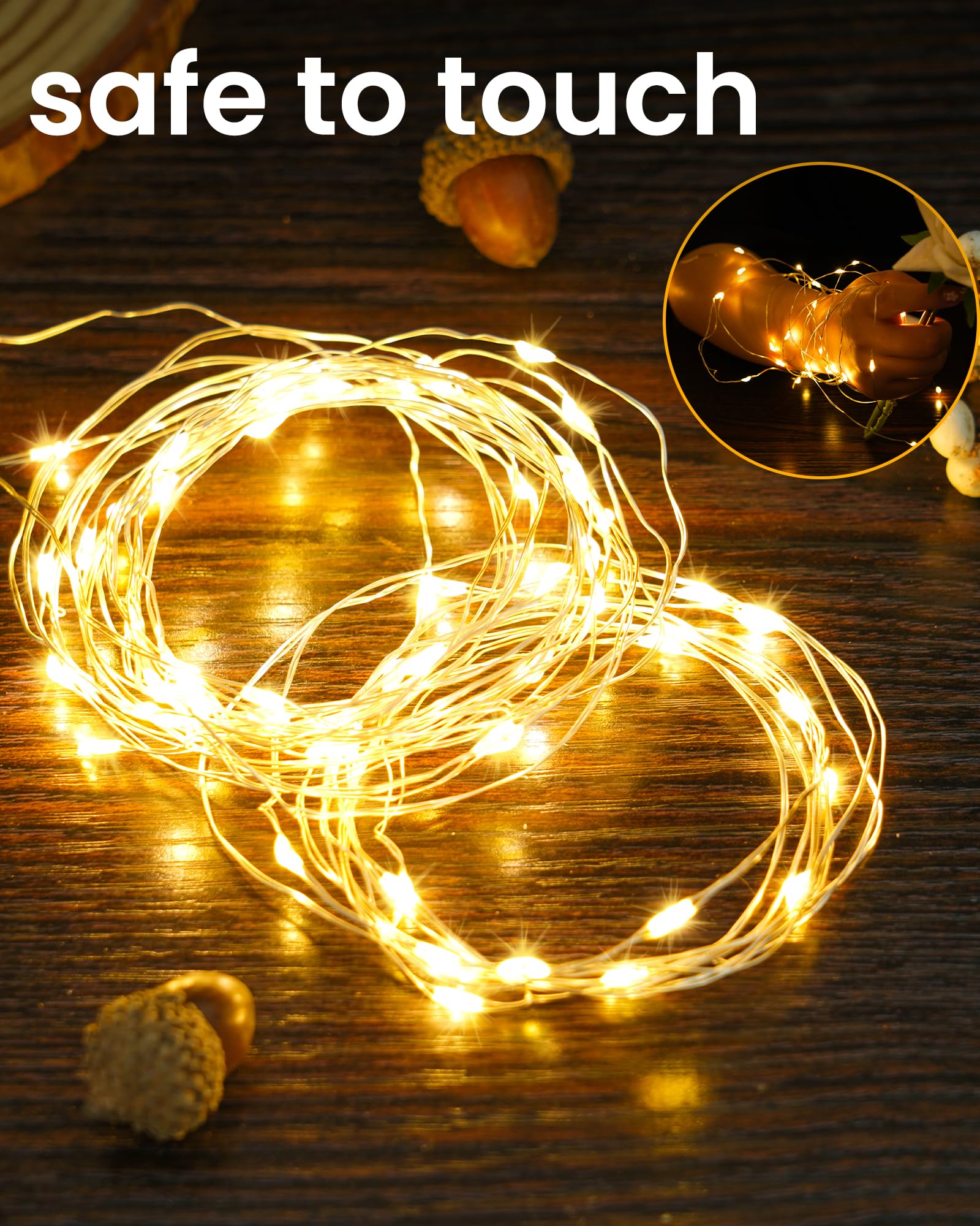 Tuhood Wine Bottle Lights With Cork, 4 Pack 20 Leds Rechargeable Bottle Lights For Liquor Bottles, Multi-Light Mode Fairy Lights