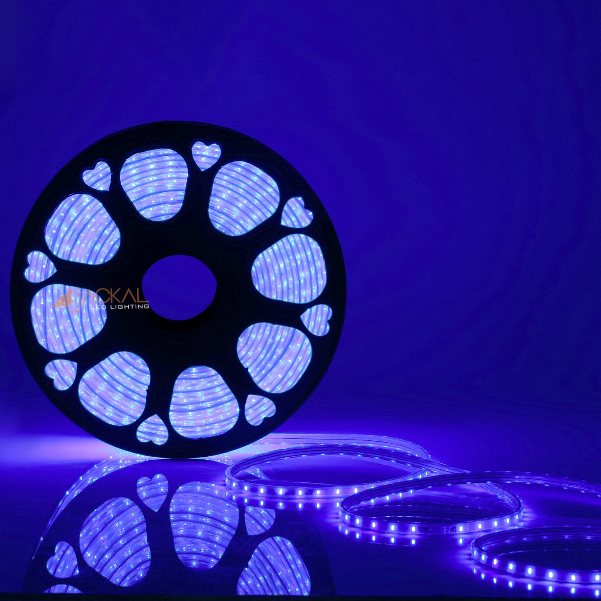 JACKAL 40 Meter Blue Waterproof LED Strip Rope Light/Pipe Light with Adapter & Short Circuit Resistant Connector | Perfect for D