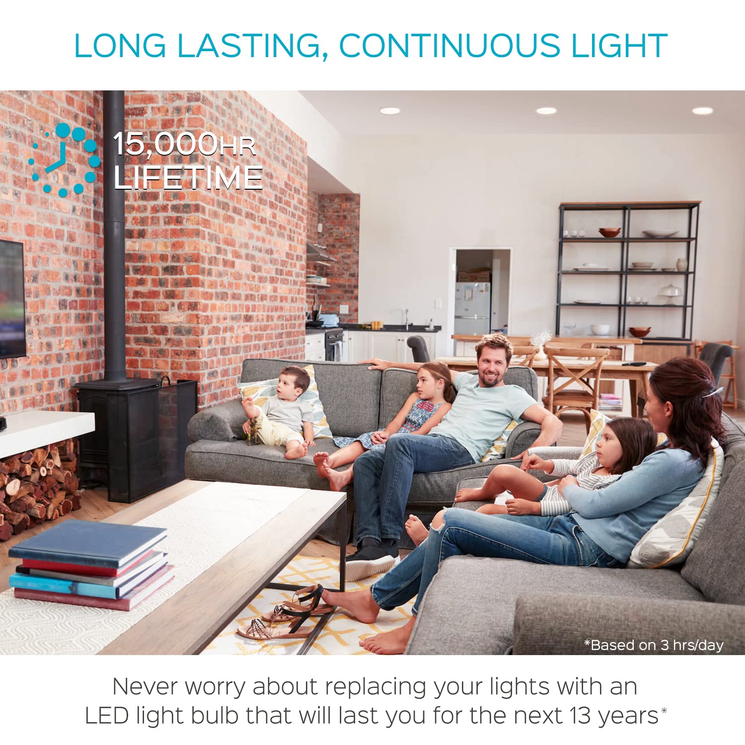 LUXRITE BR20 LED Bulb 45W Equivalent Dimmable 460 Lumens 4000K Cool White 6.5W Energy Star 4 Pack E26 Base