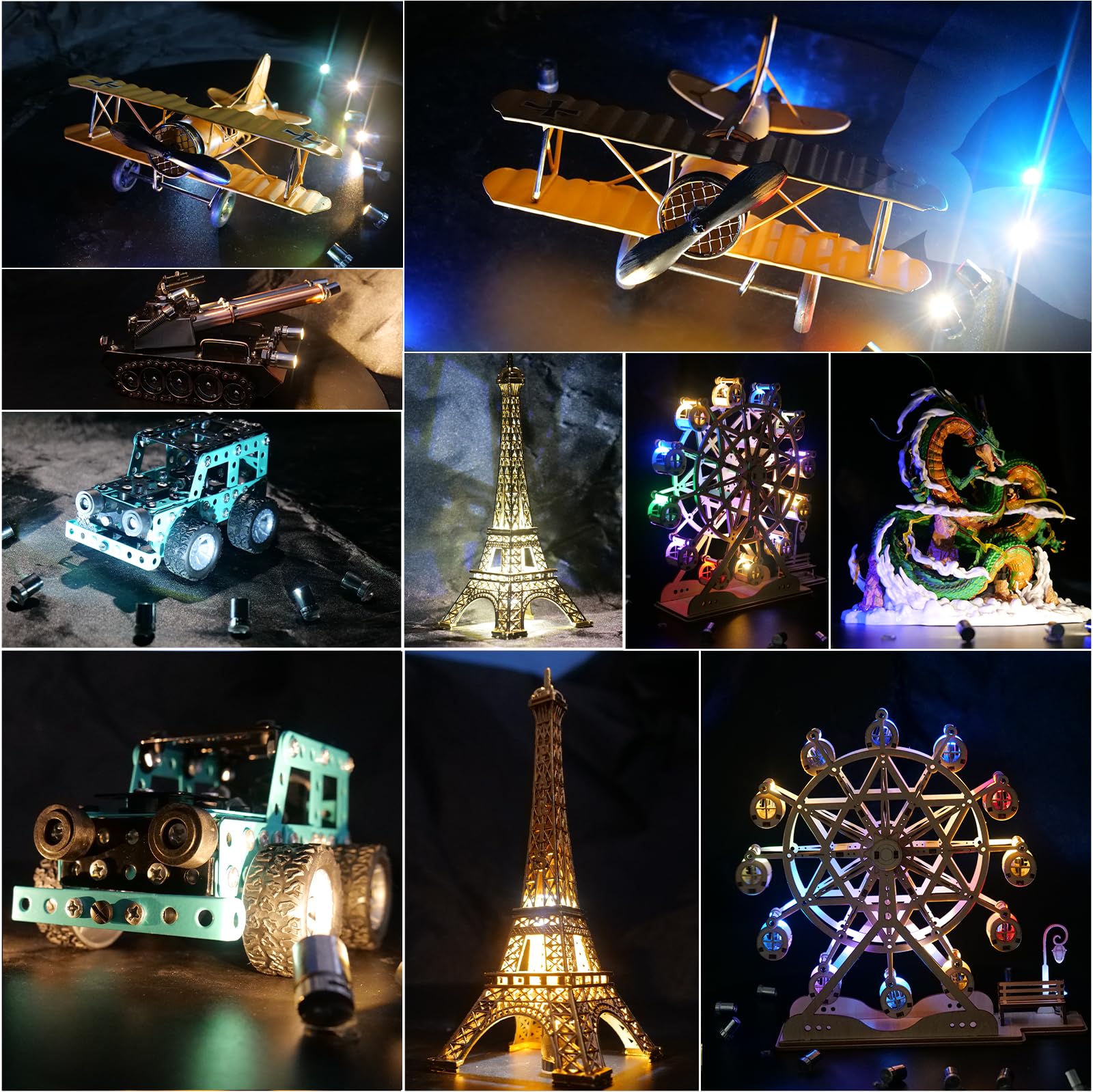 Mini Led Lights  10 Pcs Small Spotlight Battery Operated Tiny Smd Lamp  Miniature Led Light For Diy Hand Craft  Small Ssl Lights For Dollhouse  Action Figures  Toy Building (Warm White)
