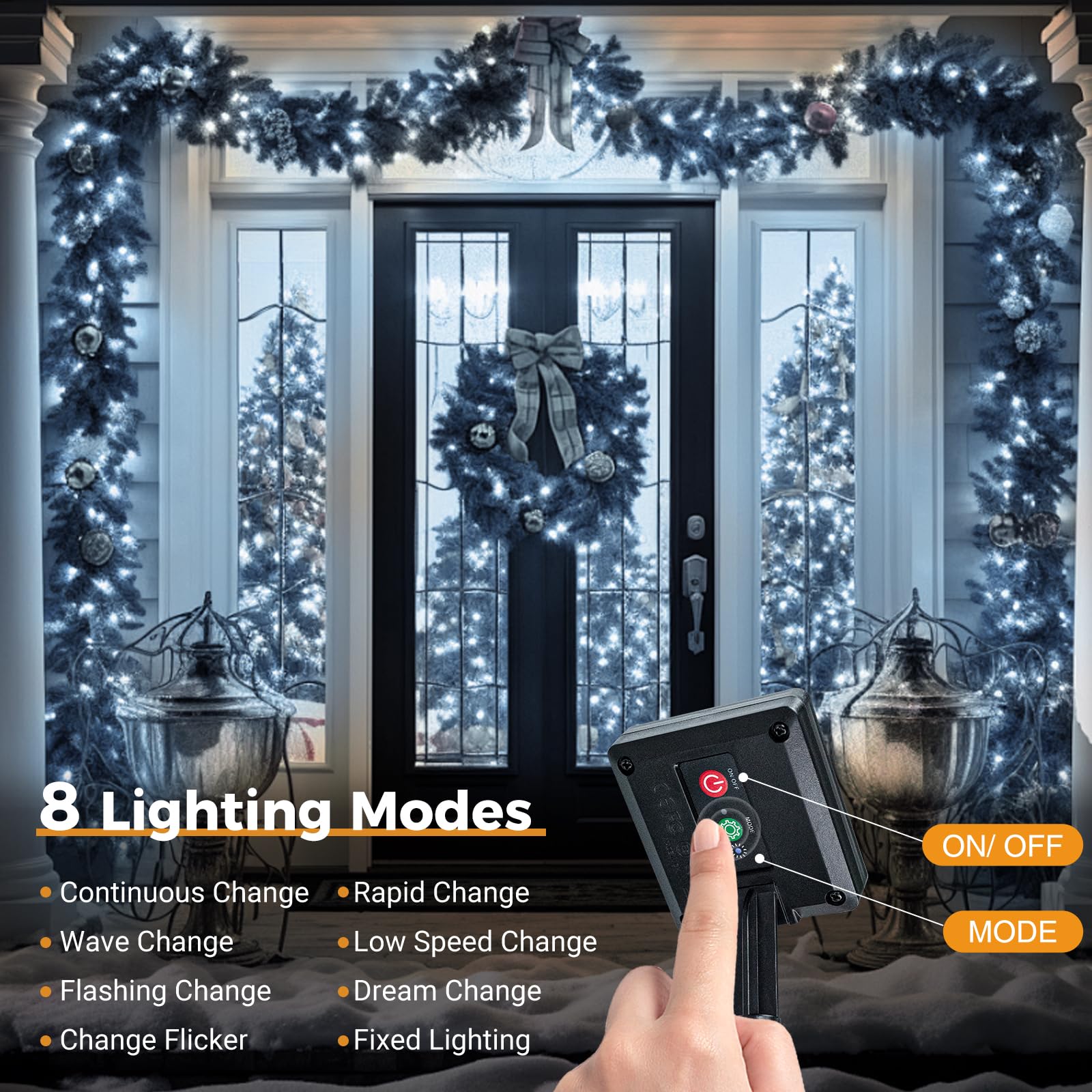 Btfarm 4 Pack Solar Christmas Lights Outdoor  Total 157Ft 480Led Solar String Lights Outside Waterproof  8 Modes Twinkle Tree Light Solar Powered For Xmas Garden Patio Party Wedding Decor  Cool White