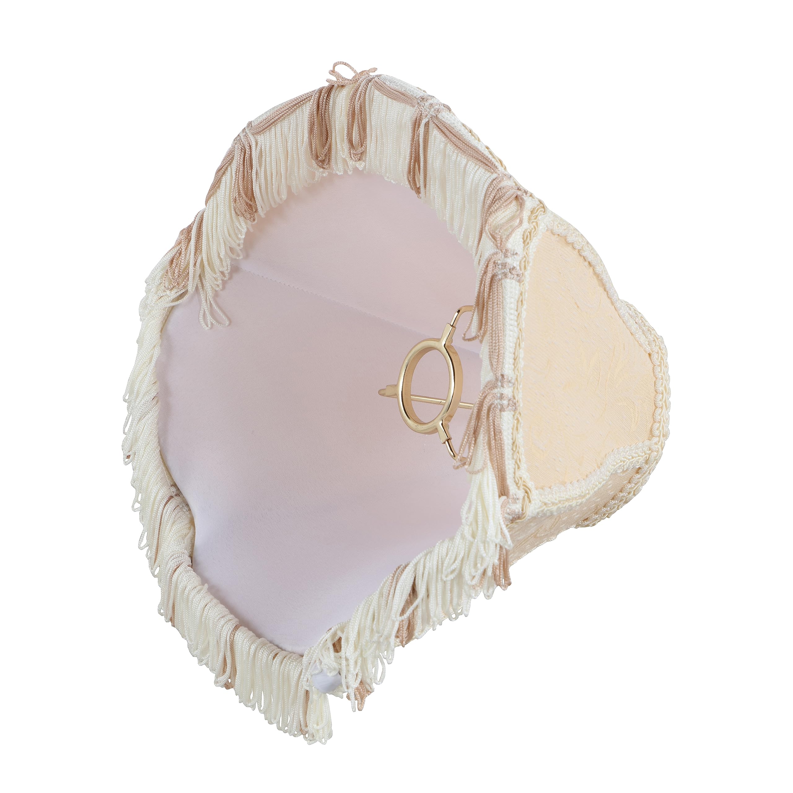 Aspen Creative 55006, Transitional Scallop Bell Shape Uno Lamp Shade, Wheat, 5&quot; Top X 10 1/4&quot; Bottom X 7 1/8&quot; Slant, Slip Uno 33Mm