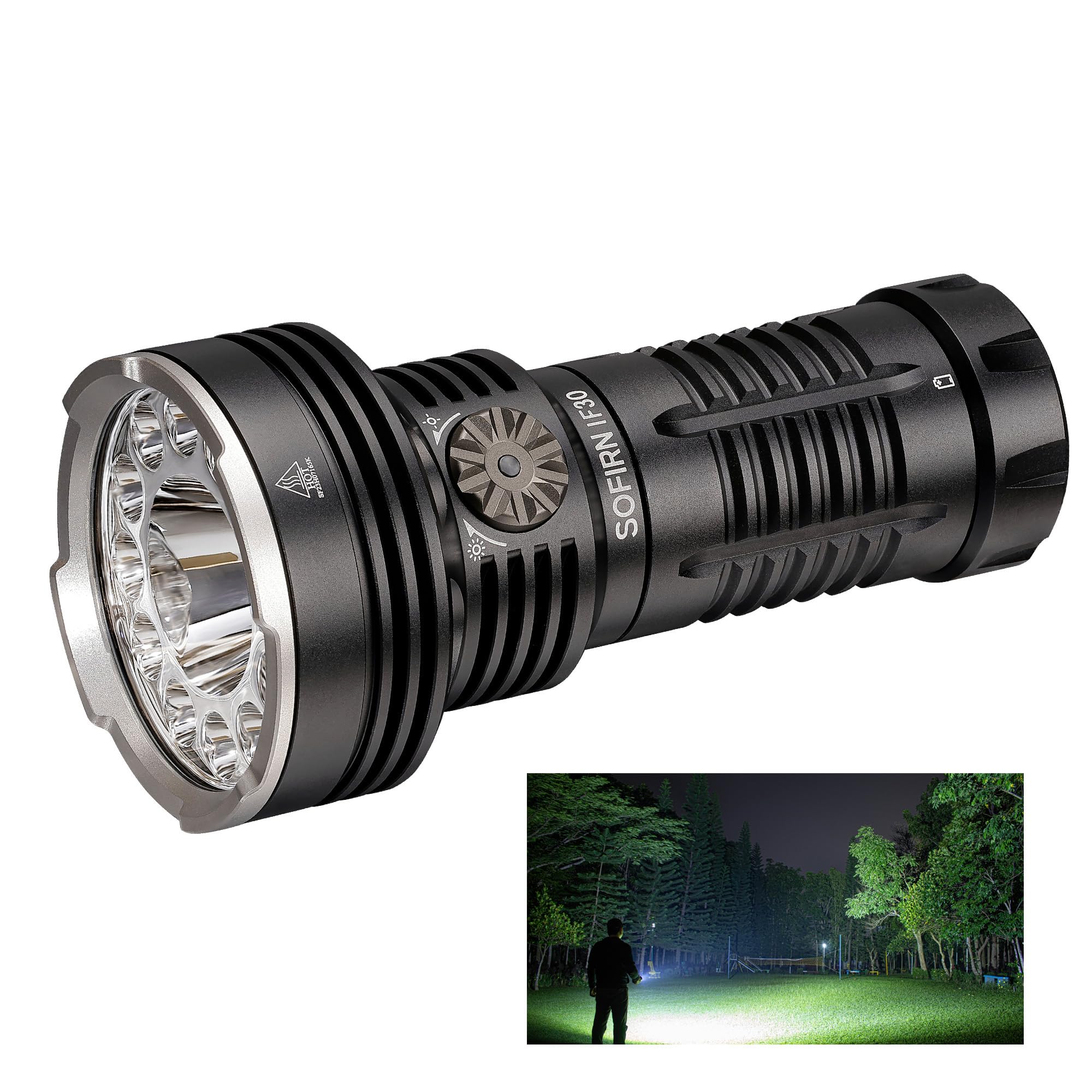sofirn IF30 Flashlight High Lumens, 12000 Lumens Ultra Bright Flashlight with 685 Meters Beam Distance Spotlight, Rechargeable F