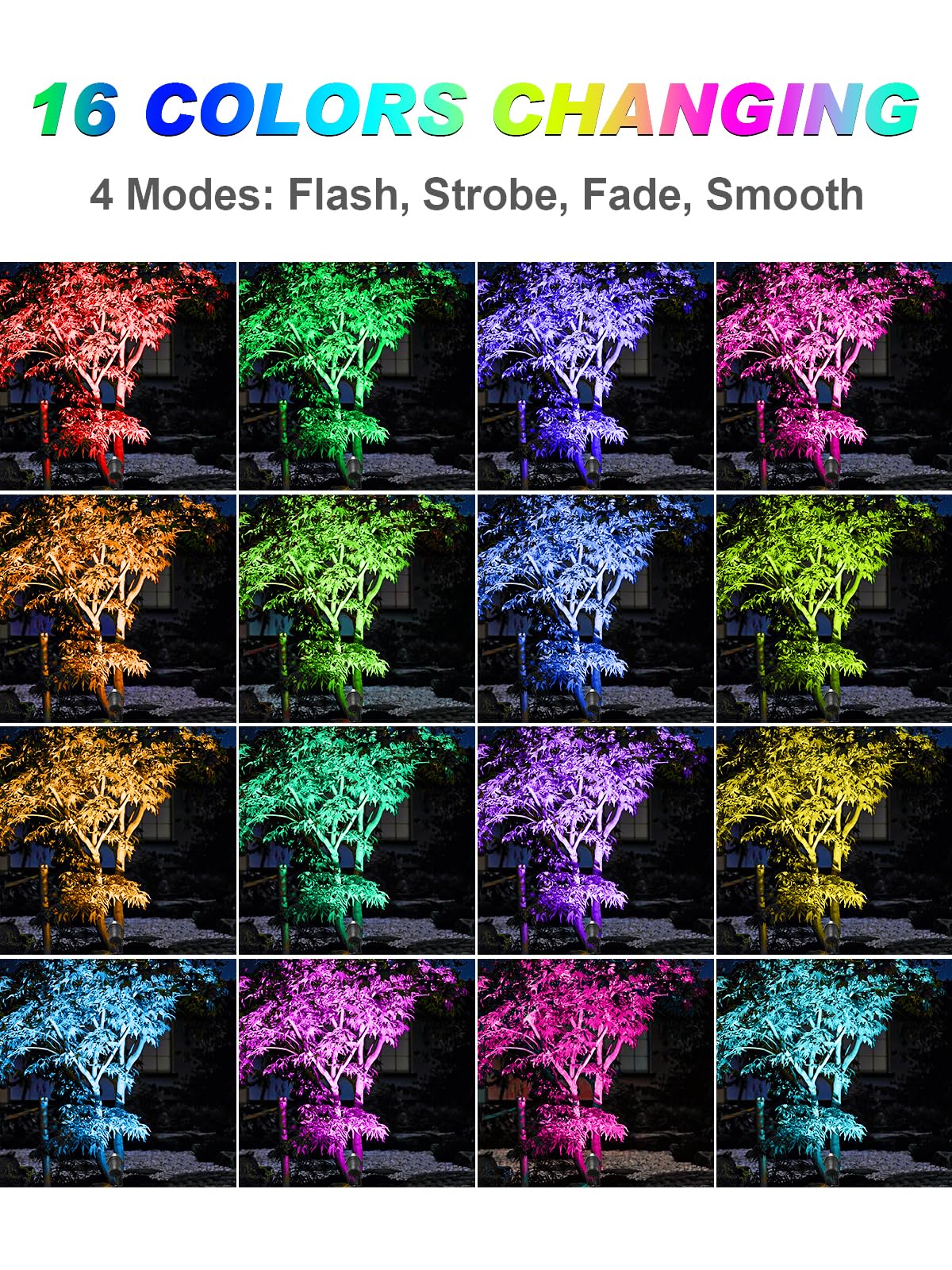 Doreio 10W Rgbw Outdoor Spotlights With Remote Control - Waterproof Led Landscape Lights, 1 Pack