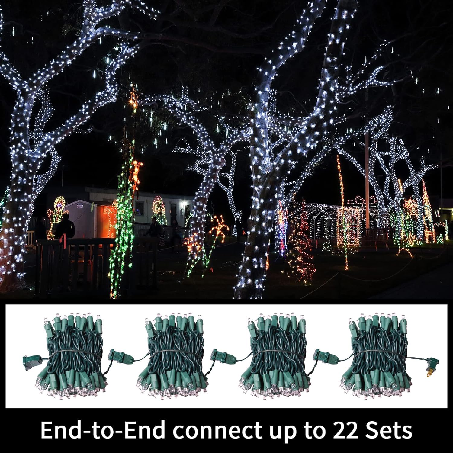 Lamphome 60 Count Cool White -String Lights - Led Christmas Lights, Mini Led Lights For Indoor Outdoor Home Holiday Party Wedding Independence Day Decoration
