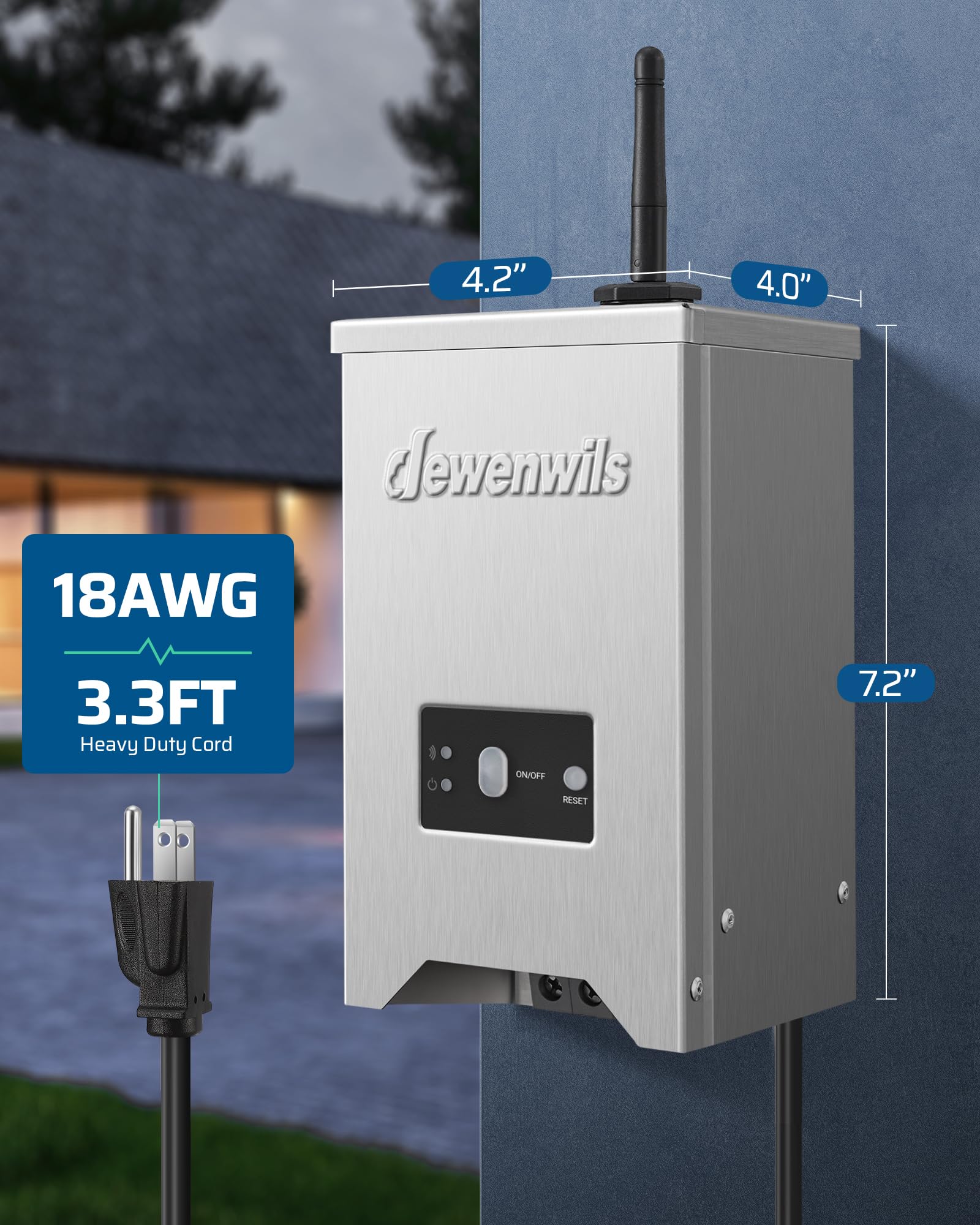 Dewenwils 120W Smart Low Voltage Landscape Transformer  2.4Ghz Wifi Landscape Lighting Transformer  120V Ac To 12/15V Ac  Compatible With Alexa & Google Home  For Outdoor Landscape Lights  Fcc Listed