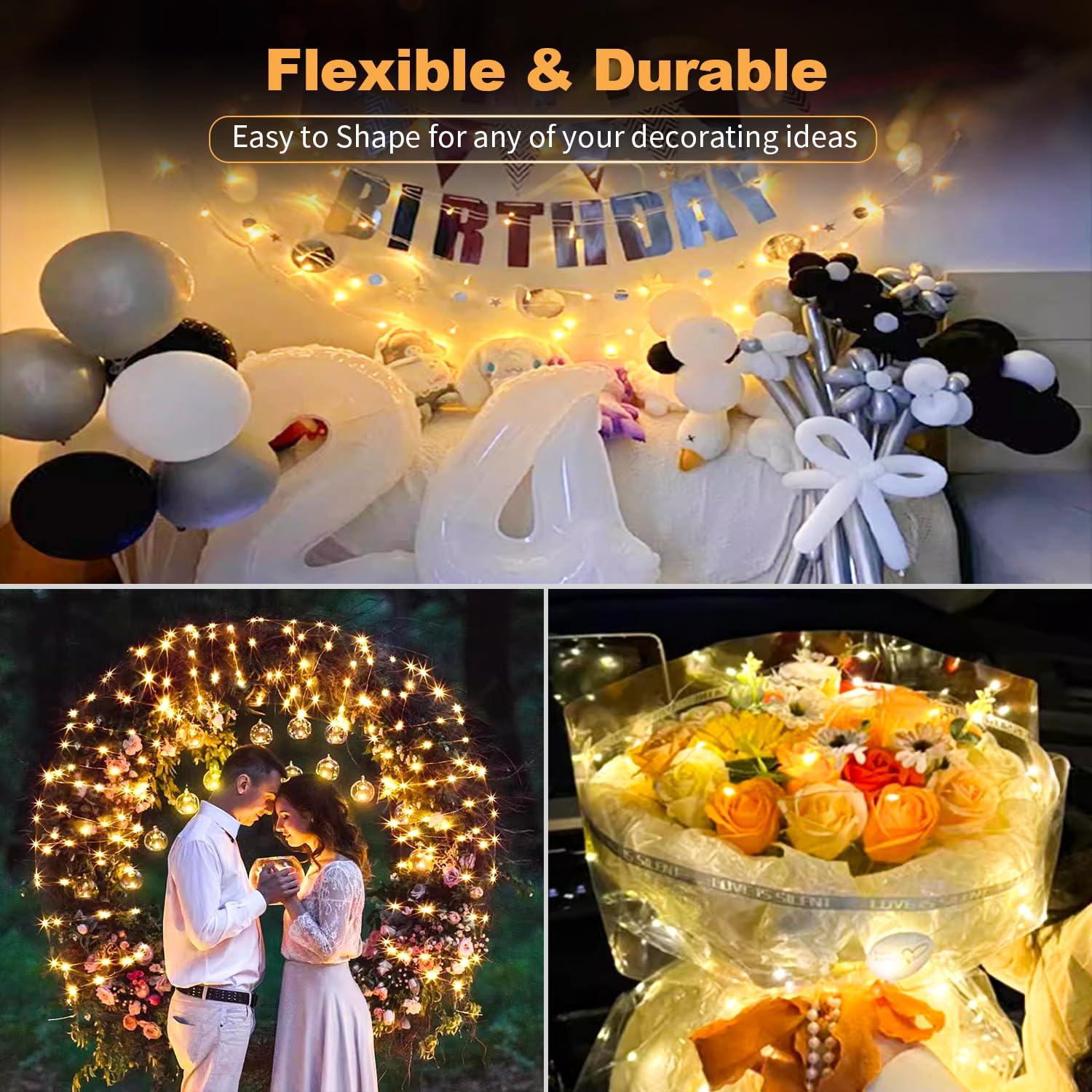 30 Pack Led Fairy Lights Battery Operated 7Ft 20 Led Waterproof Mini Twinkle String Lights Battery Powered For Christmas Mason Jars Party Warm White