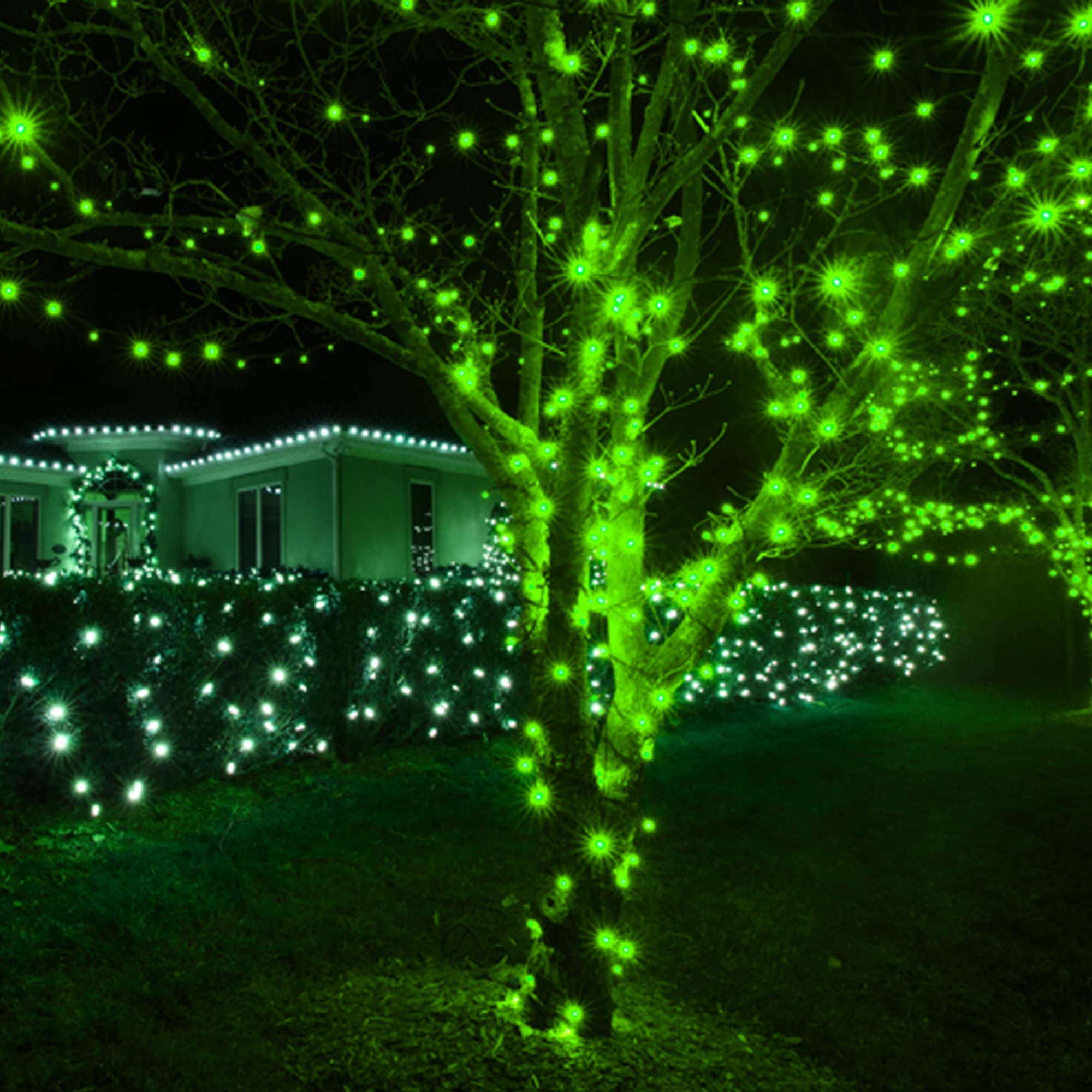 Uptotop Christmas 100 Count String Light, 20FT Plug in Waterproof String Light Decorations for St. Patricks Day Party Carnival