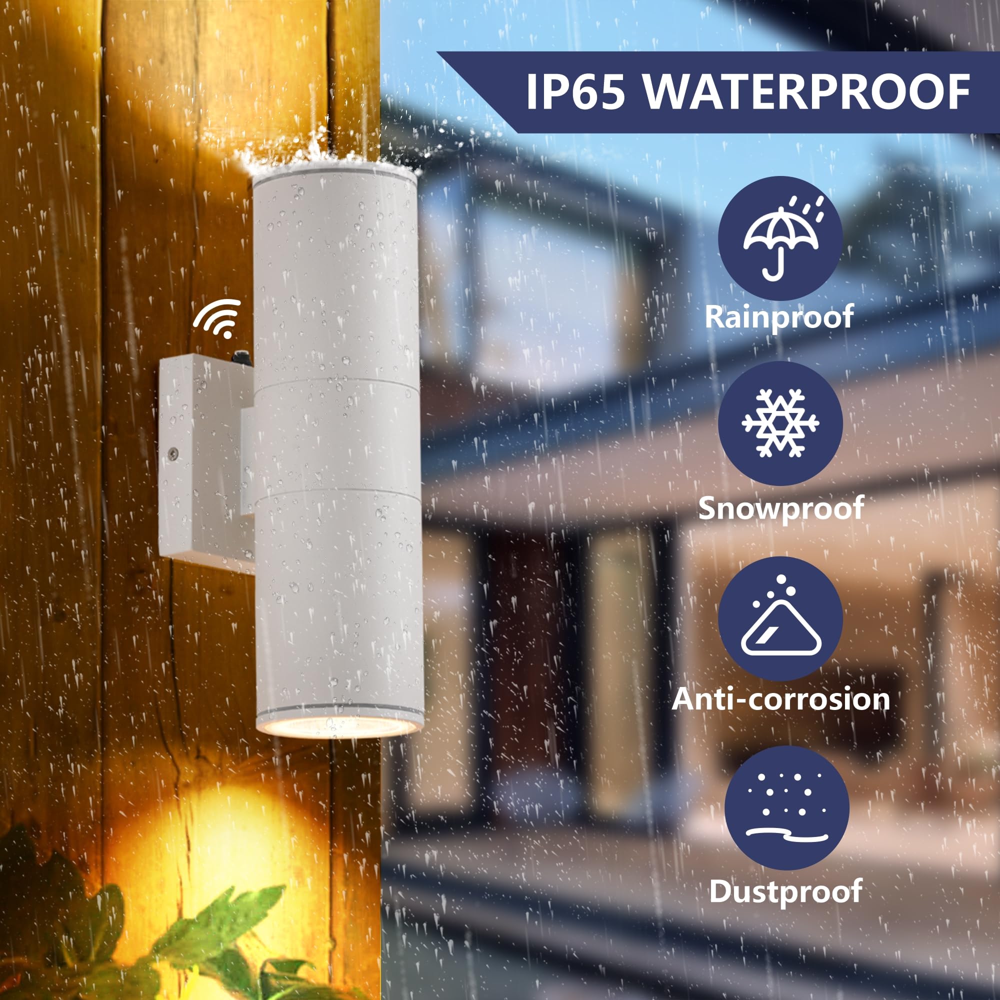 Dakaful Dusk To Dawn Outdoor Lighting Sensor Wall Lights 2Pack  12W 2700K Integrated Led Cylinder Up Down Lights Outdoor  Ip65 Waterproof Aluminum Exterior Wall Sconce For Porch Patio.