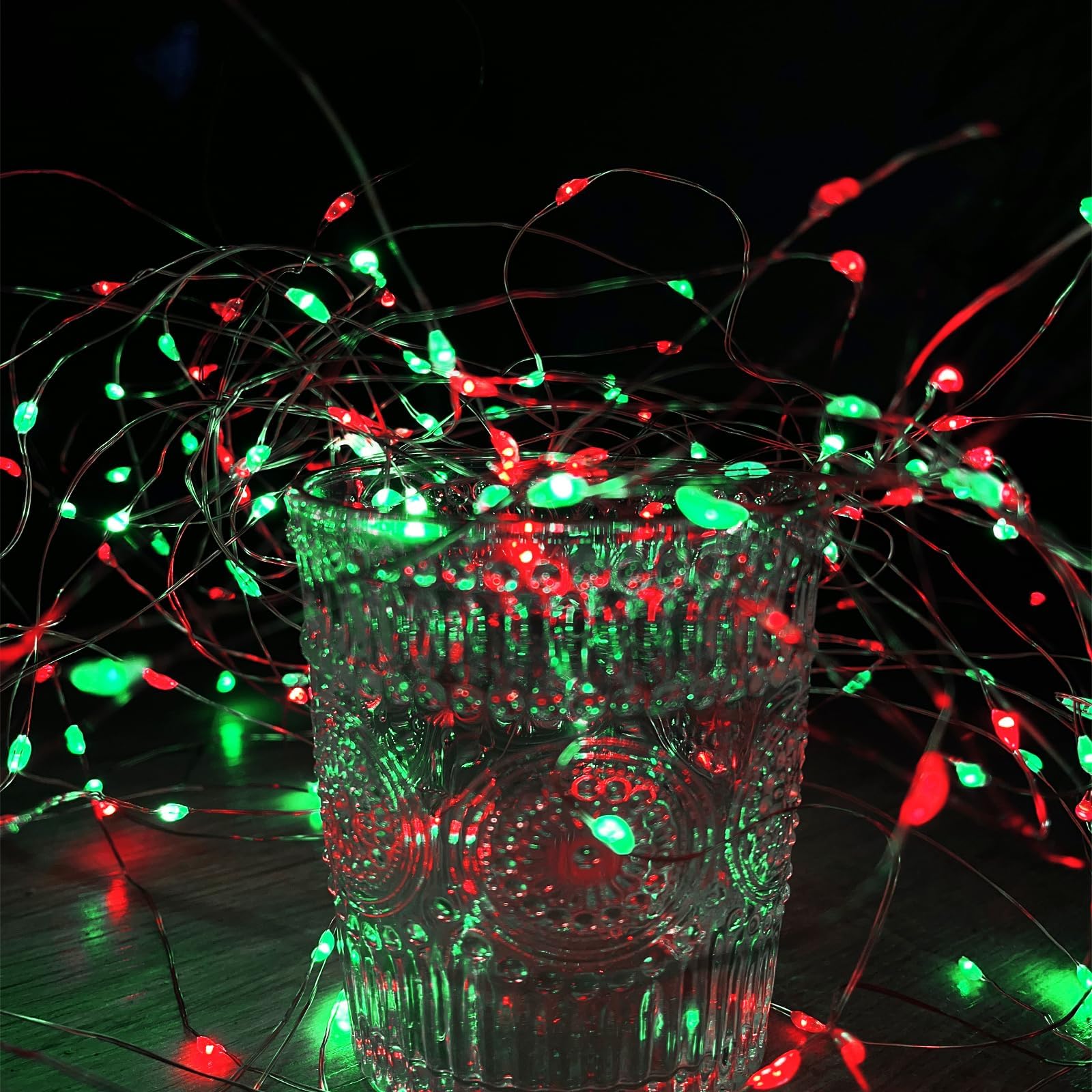 66Ft 200 Led Christmas Fairy Lights Plug In  Waterproof String Lights Outdoor & Indoor 8 Modes With Timer Bedroom Decor  Twinkle Lights For Bedroom Party Holiday Christmas Decorations (Red And Green)