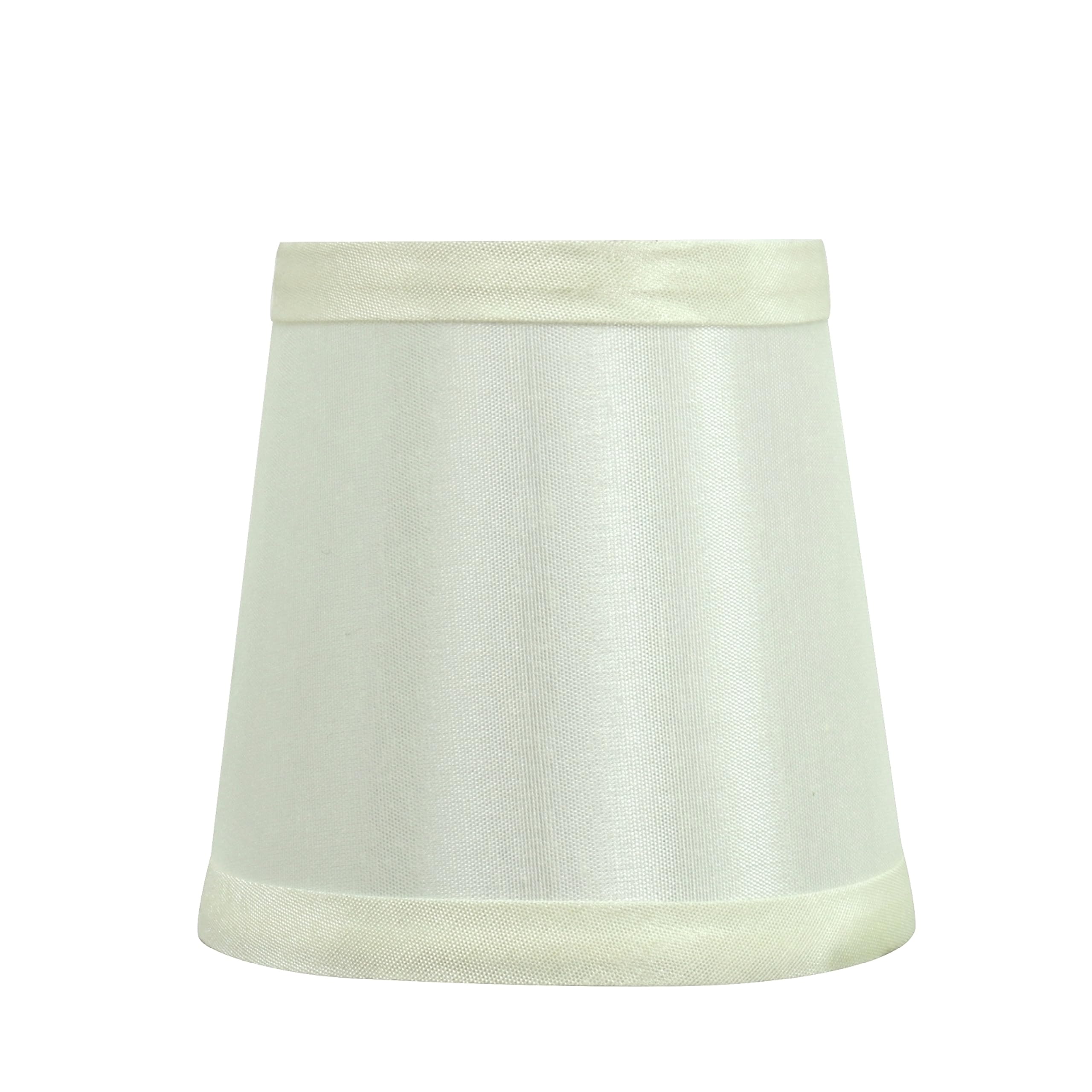 Aspen Creative 32712-2B, Empire Clip-On Chandelier Lamp Shade, Off White, 3&quot; Top X 4&quot; Bottom X 4&quot; Slant Height, Set Of 2