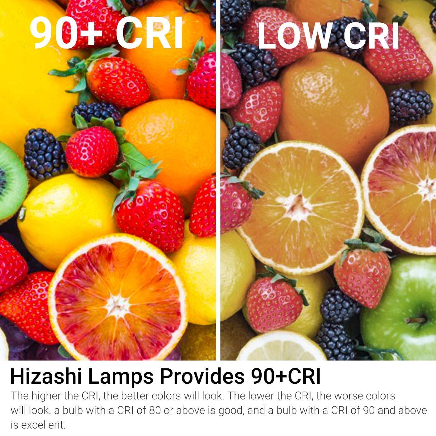 Hizashi LED Candelabra Bulbs 6W 5000K Daylight White Dimmable E12 6 Count CA11 Flame Tip Glass
