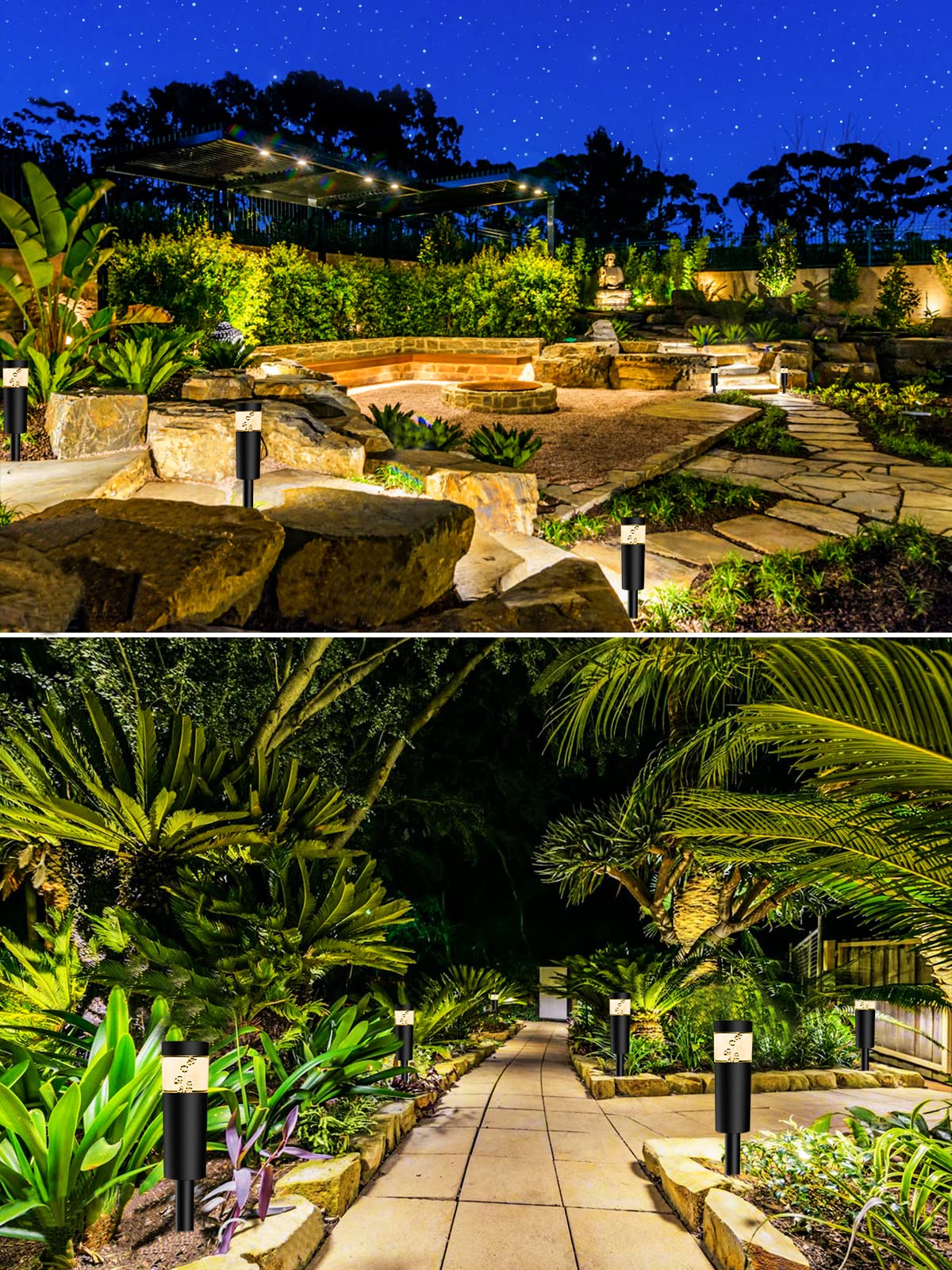 Doreio 5W Low Voltage Warm White Led Landscape Pathway Lights, 8 Pack, Ip65 Waterproof