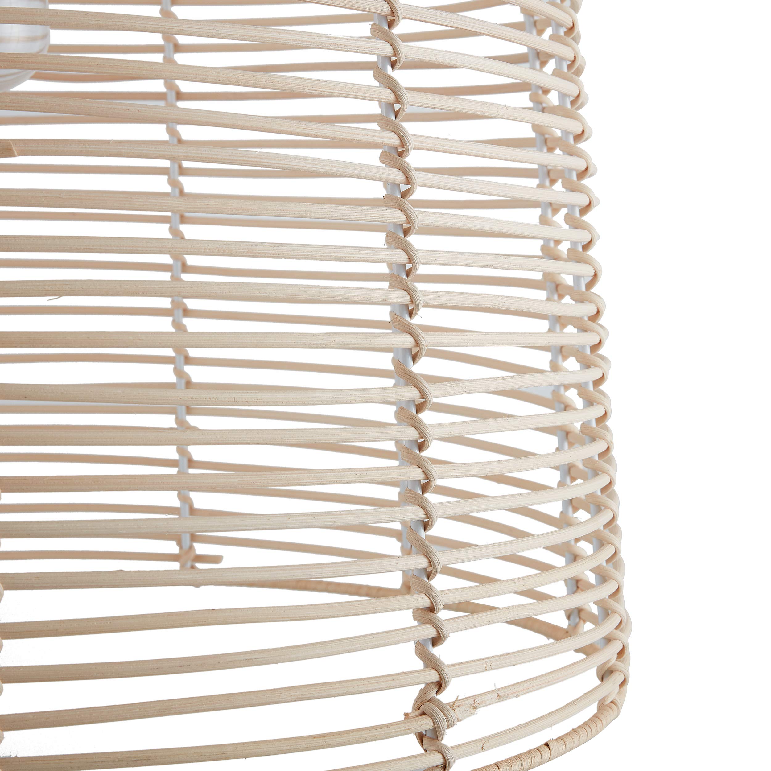 Sei Furniture Natural Rattan Pendant Lamp - Stylish Metal Ceiling Light Fixture