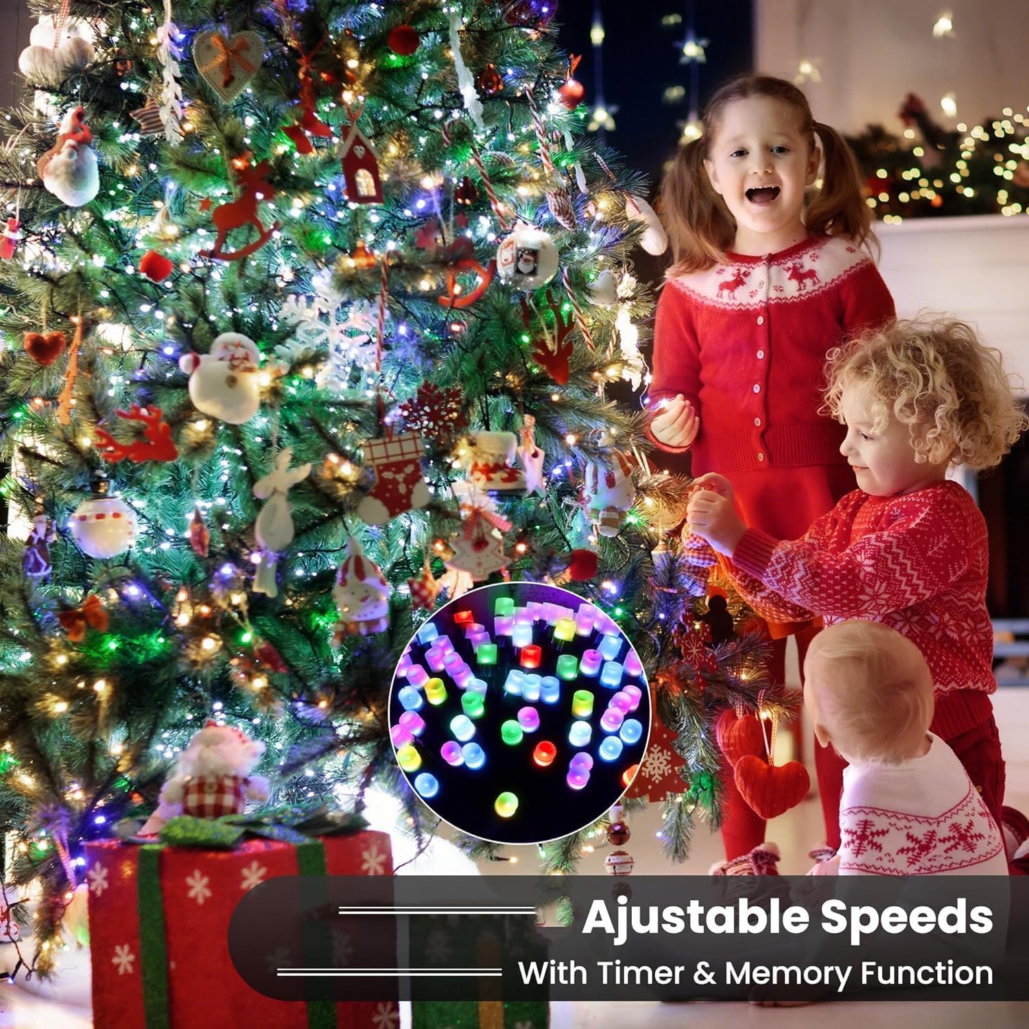 Joomer Color Changing Christmas String Lights  279Ft 800 Led 17 Colors Led String Lights Outdoor Fairy Twinkle Tree Lights With Remote Timer Plug In For Room Indoor Wedding Party Christmas Decorations