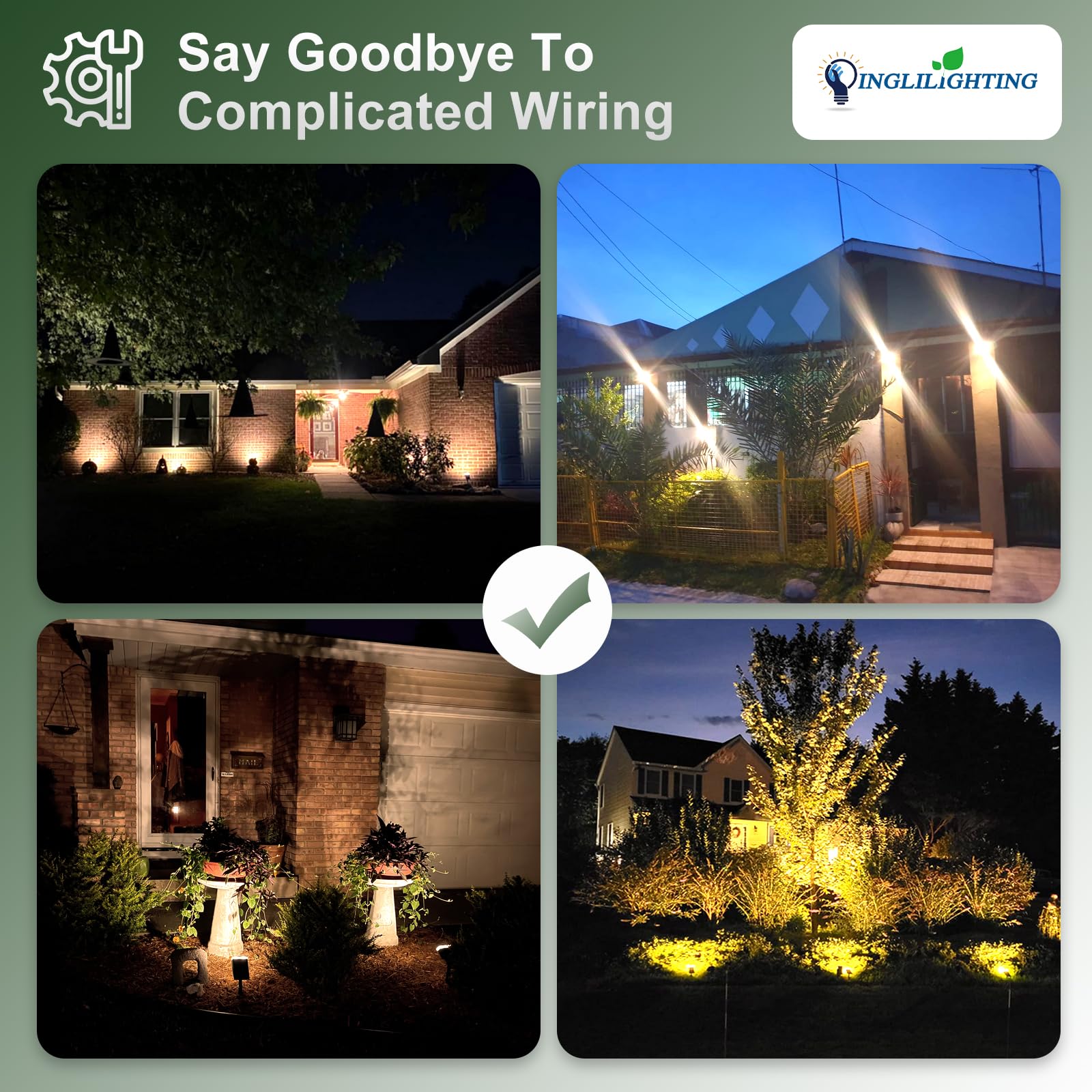 Dinglilighting Waterproof Solar Lights Outdoor: Ip65 Led Spot Light Decorations For Garden - 3 Lighting Modes Solar Powered For