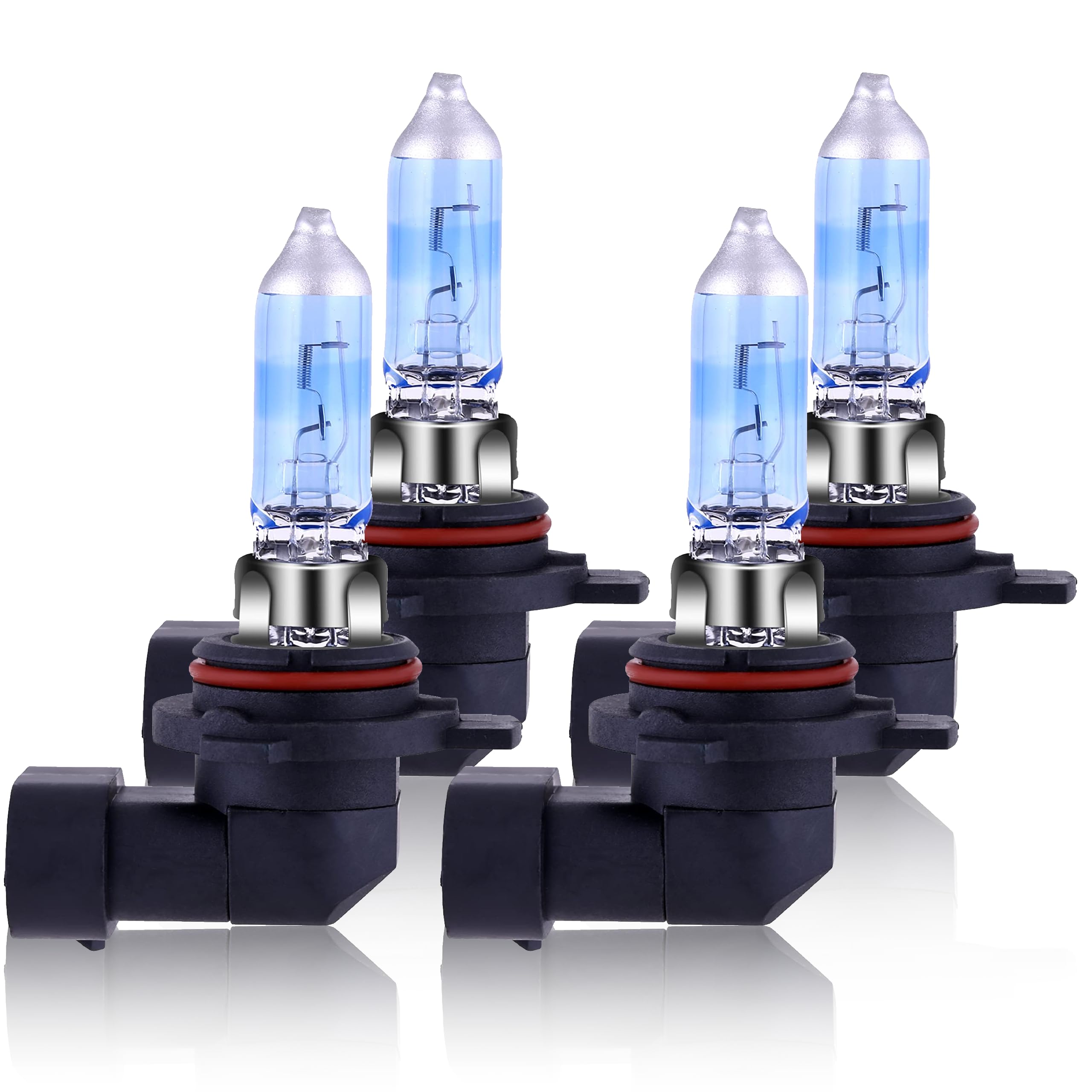 NEWBROWN Halogen Headlight Bulb 9006 HB4, 5000K Super White Light, Long Life, 4 Pack