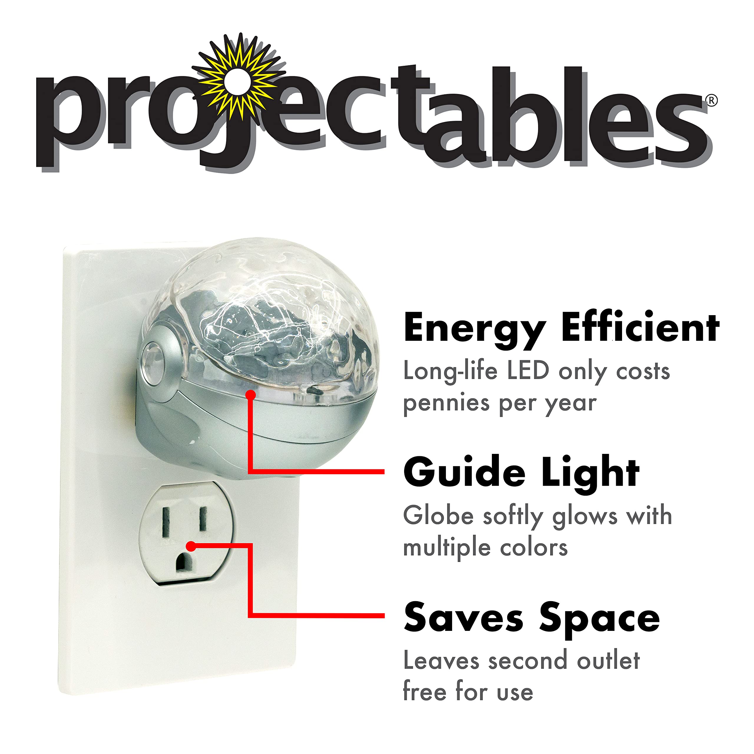 Projectables Space Nebula Led Night Light Projector, Color Changing Plug-In, Dusk-To-Dawn Sensor, Galaxy Projector Space Ideal F