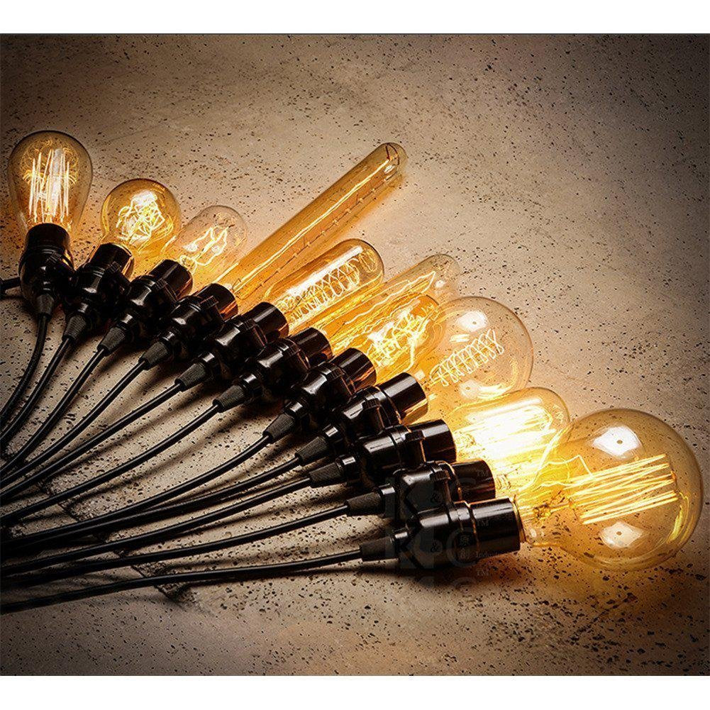 Ctkcom 40 Watt E14 Base Edison Chandelier Light Bulbs (6 Pack),C35 Vintage Antique Bulbs,Dimmable ,Amber Glass, Warm White 2300K