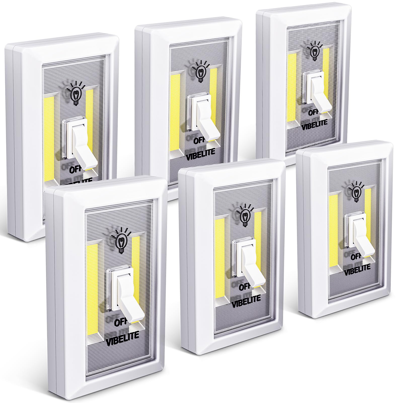 Closet Light, Battery Operated Switch Light, Tap Light, Touch, Push Night Lights, Wall Wireless Mount Under Cabinet, Shelf, Shed