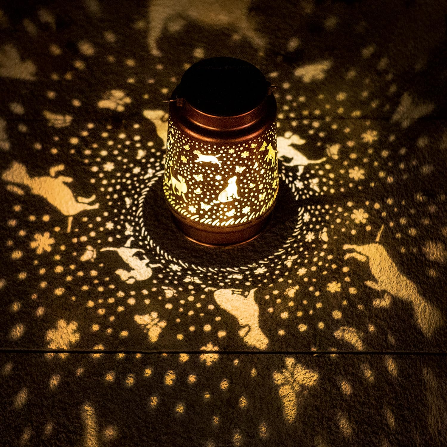 Dog Solar Lanterns Outdoor Waterproof Hanging Solar Lights Labrador Dog Gifts For Women Men Metal Decorative Led Lanterns For Ya