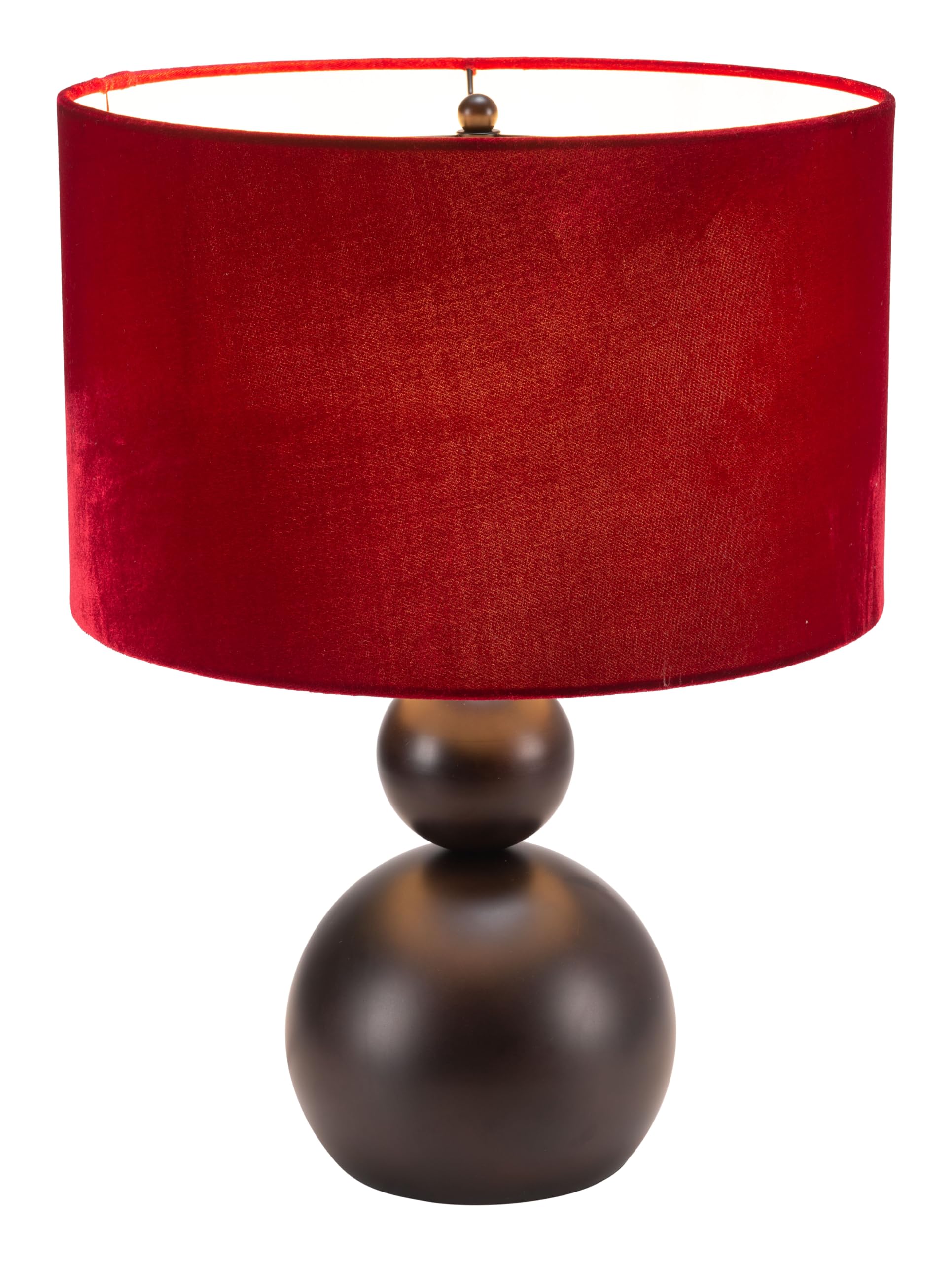Zuo Shobu Red Metal Table Lamp - Medium Size, Stylish Lighting For Home Decor