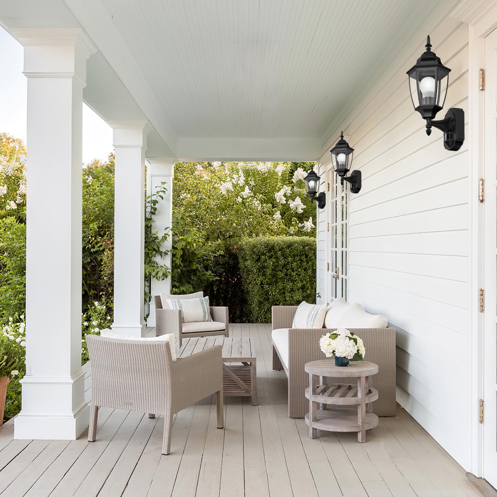 Lamomo Motion Sensor Outdoor Lights, Dusk To Dawn Outdoor Lighting, Exterior Aluminum Waterproof Porch Lights For Patio Front Do