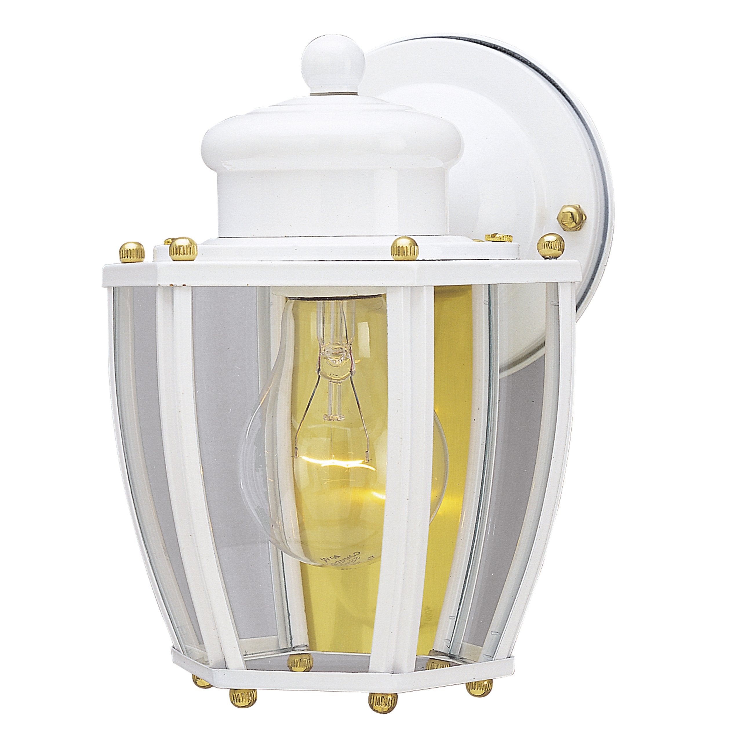 Westinghouse One-Light Wall Lantern, White Plastic Outdoor Lighting Fixture