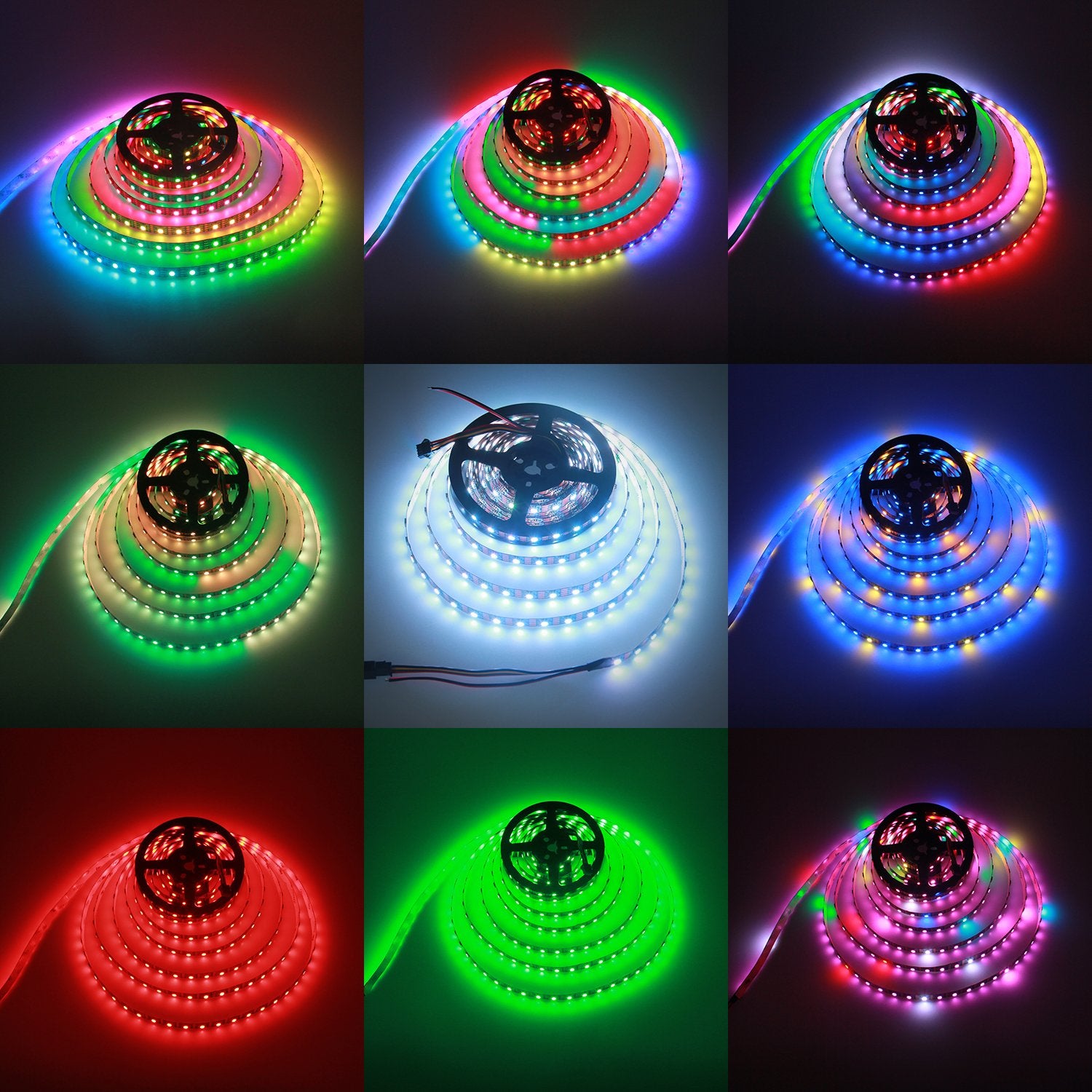 ALITOVE WS2815 LED Strip Light 16.4FT 300 Individually Addressable RGB Pixels 12V Black FPCB Model AL2815BK300NP