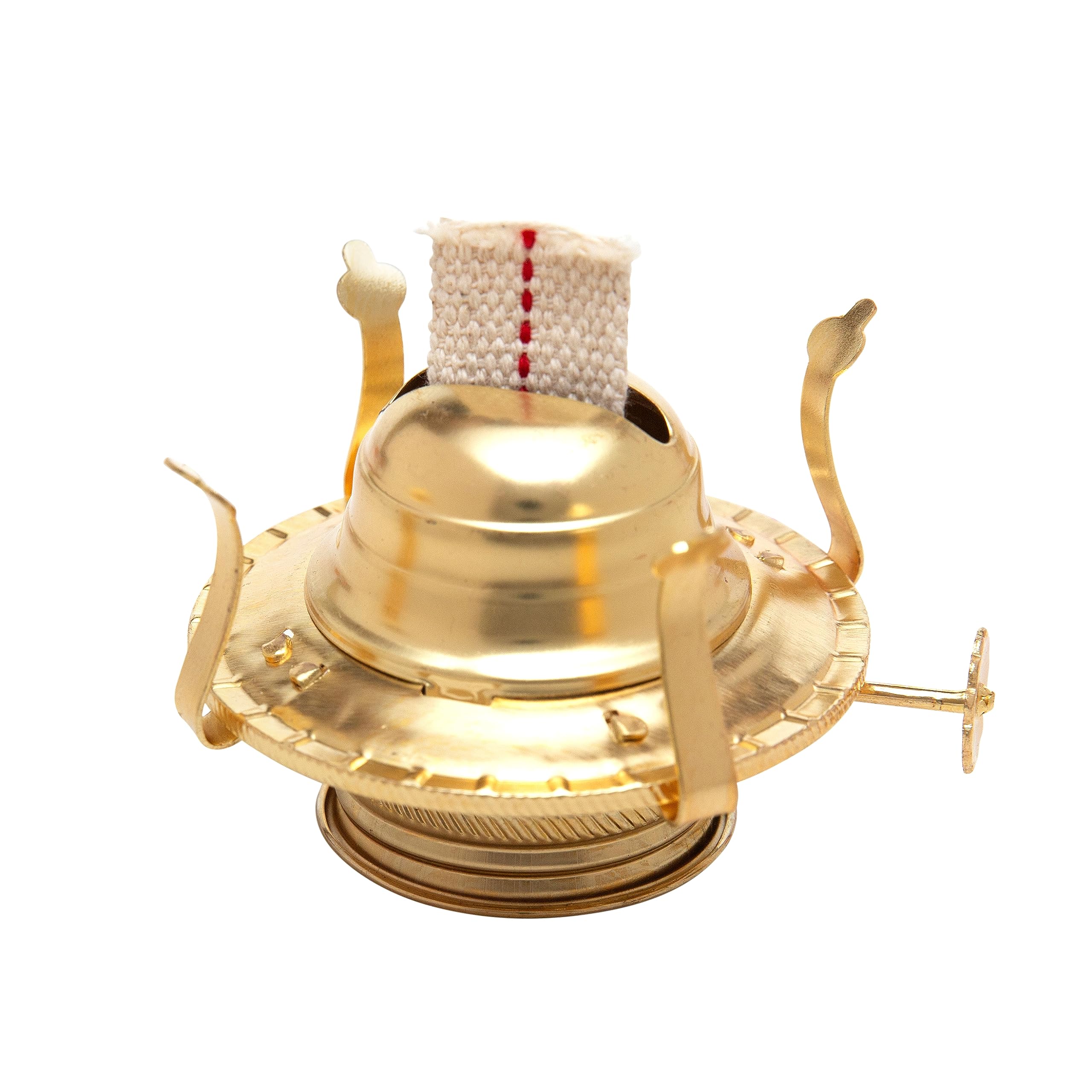 Creative Hobbies Brass Plated Oil Burner With Cotton Wick - Replacement For Antique Kerosene Lamps | Pack Of 2