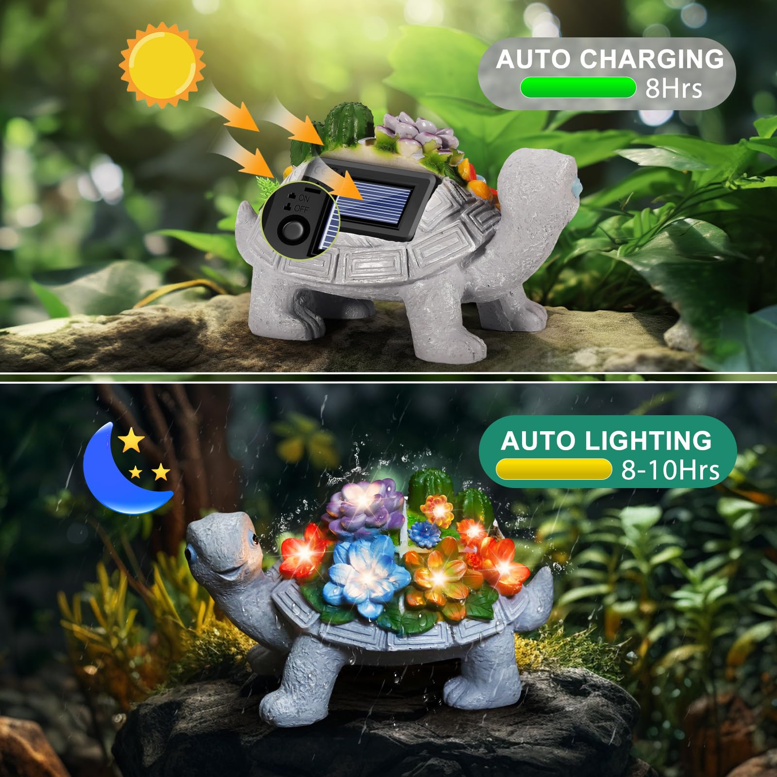 Linkax Turtle Statues Solar Lights - Outdoor Garden Decor For Mother'S Day, Birthdays & Easter