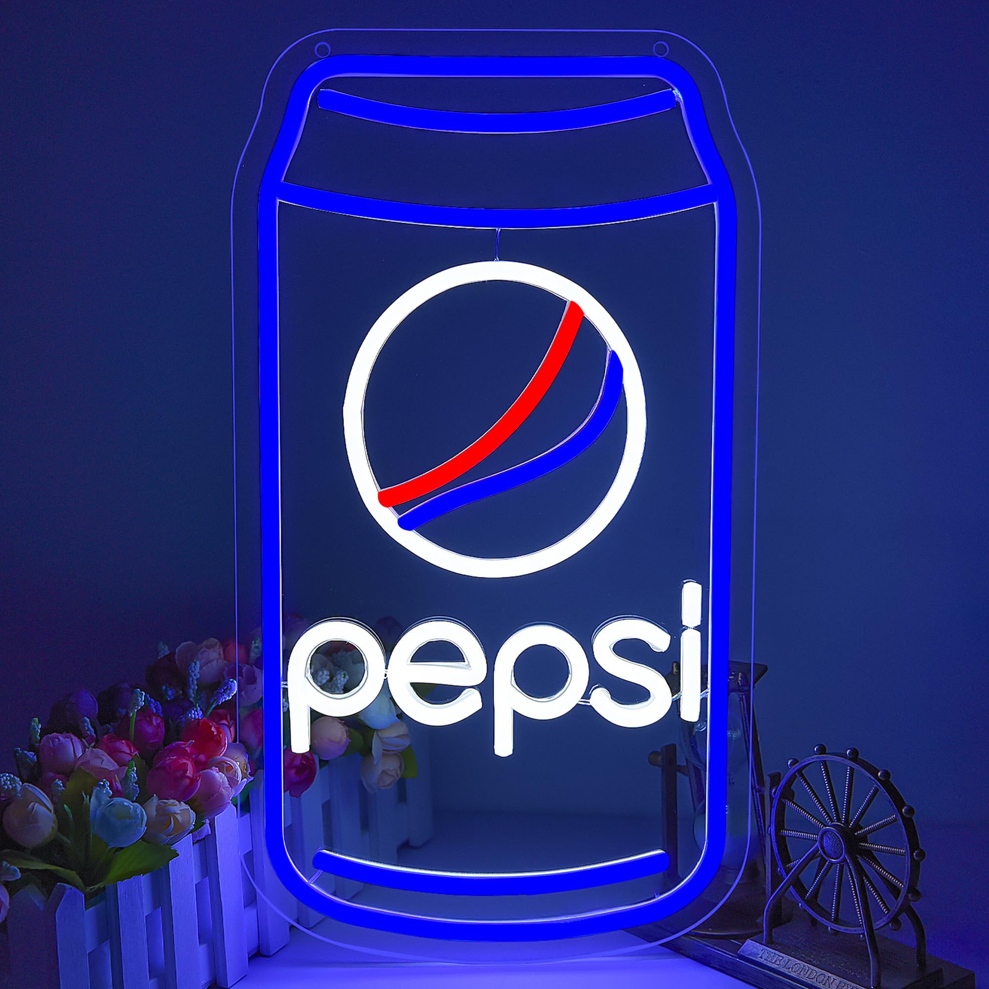 Brineon Neon Sign - Cola Wall Decor Light, Silicone, 16.1x9 inch, F-Coke1