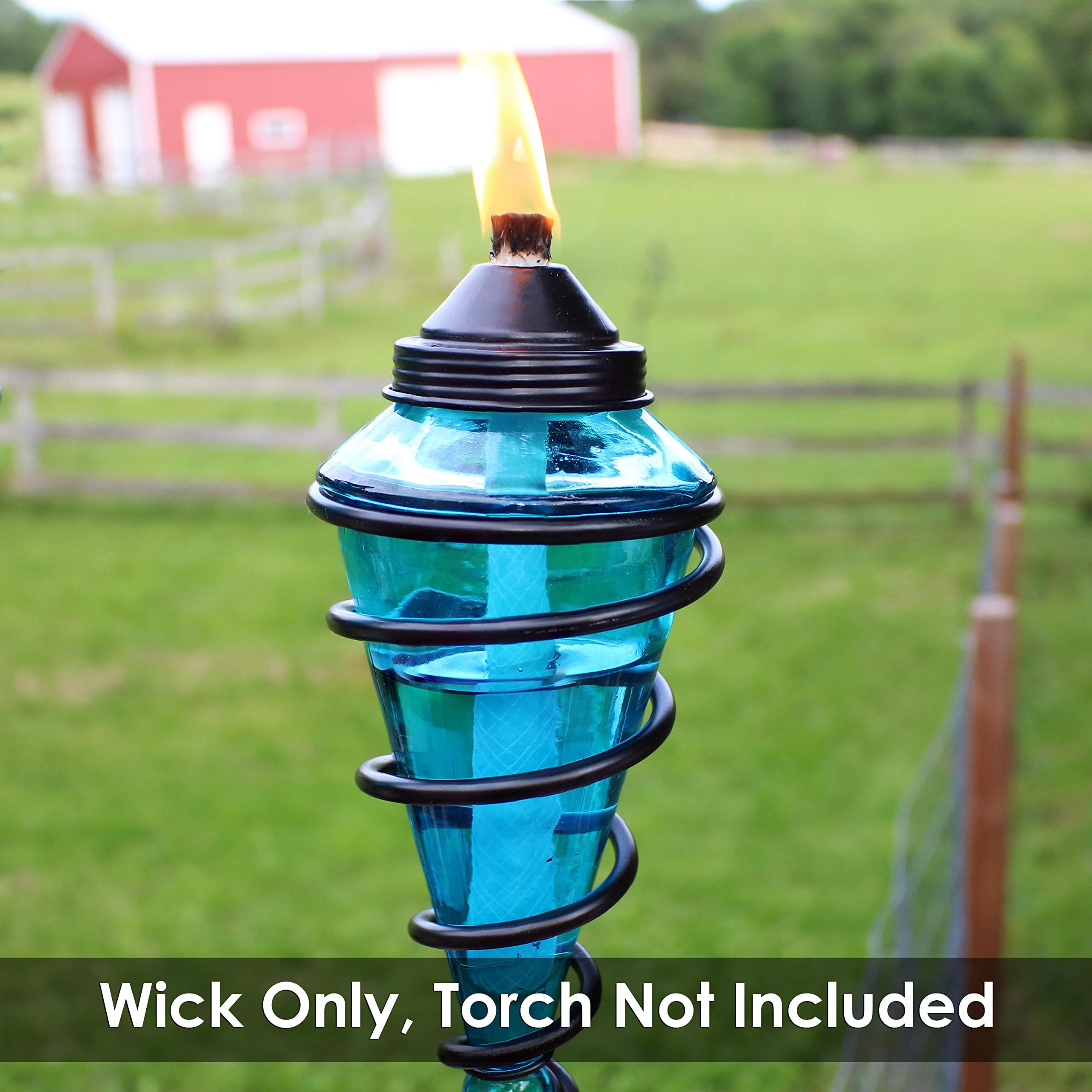 Sunnydaze Outdoor Replacement Fiberglass Wicks For Tiki Torches And Lamps Set Of 12