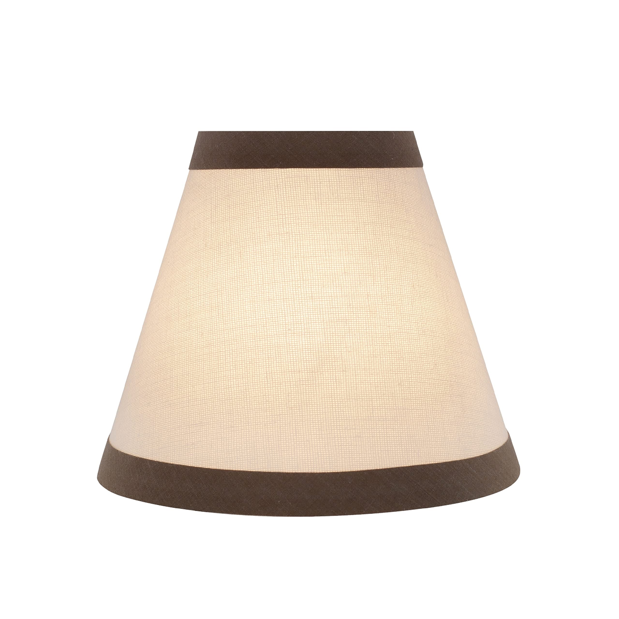 Aspen Creative 32043-2A Small Hardback Empire Shape Chandelier Clip-On Lamp Shade Set (2 Pack), Transitional Design In Off-White, 6&quot; Bottom Width (3&quot; X 6&quot; X 5&quot;)