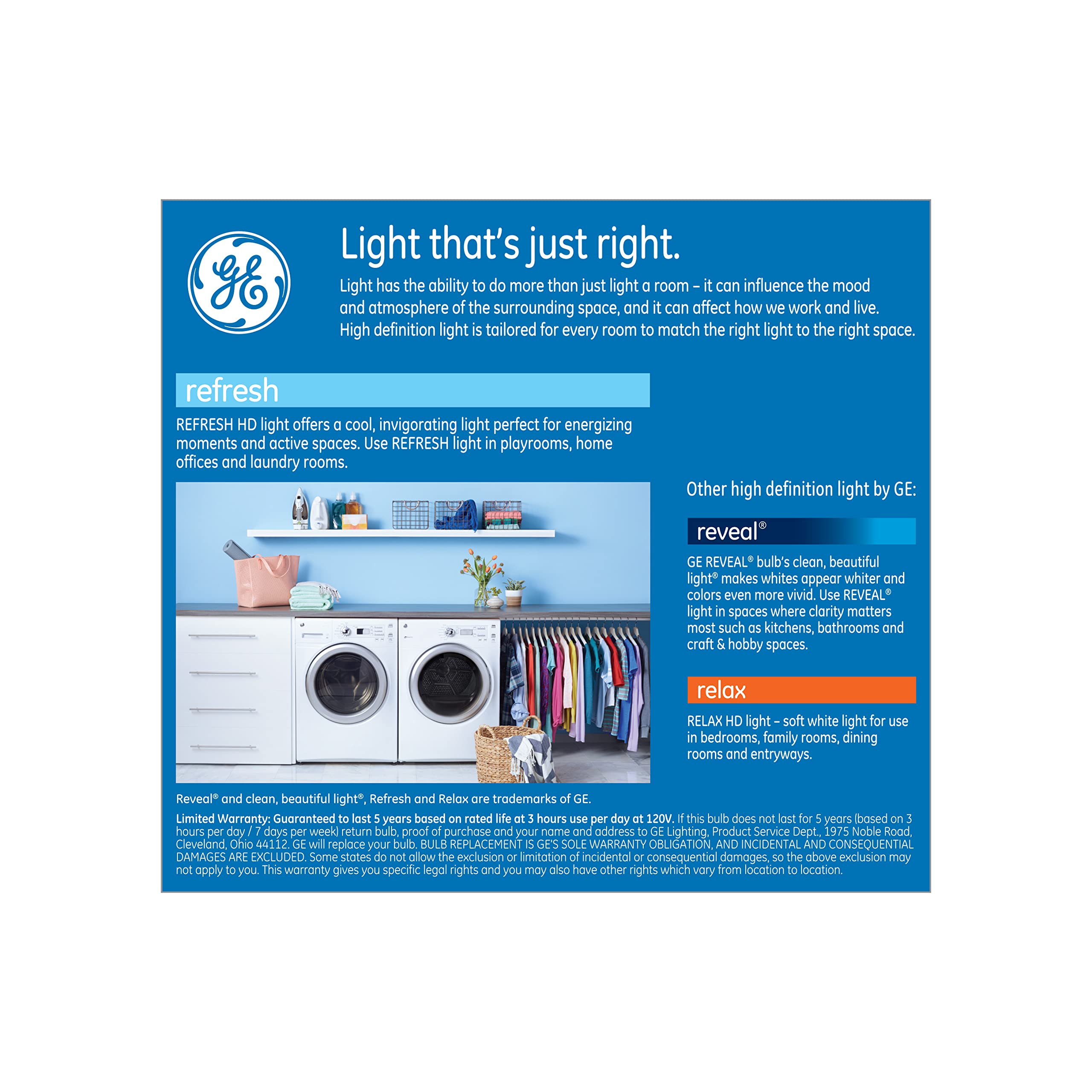 GE Refresh LED Indoor Floodlight Bulbs, 10.5W (65W Equivalent), Dimmable, Daylight, 2 Pack, White, Model 41054