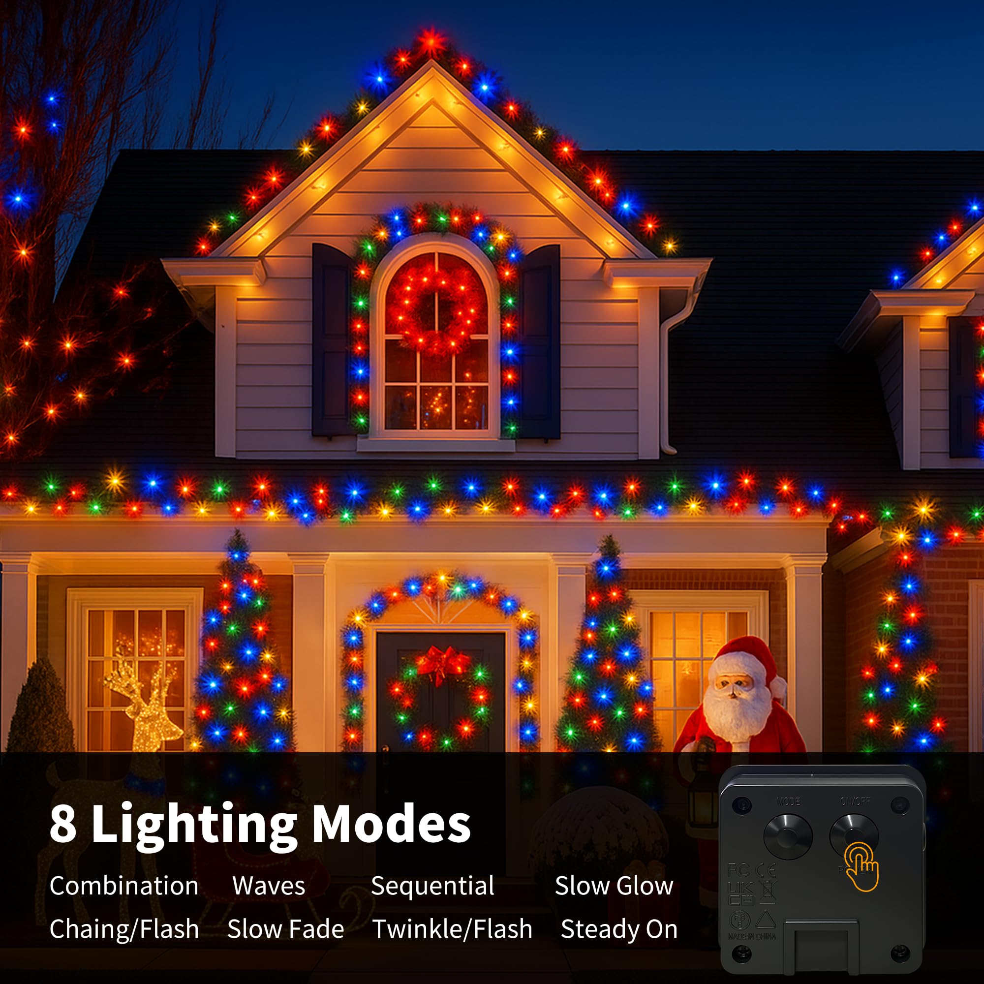 [6 Pack] Solar String Lights Multicolored  236 Ft 600 Led Solar Twinkle Light Outdoor With 8 Modes & Memory Function  Solar Christmas Lights Waterproof Chrismas Lights For Xmas Tree Party Decorations