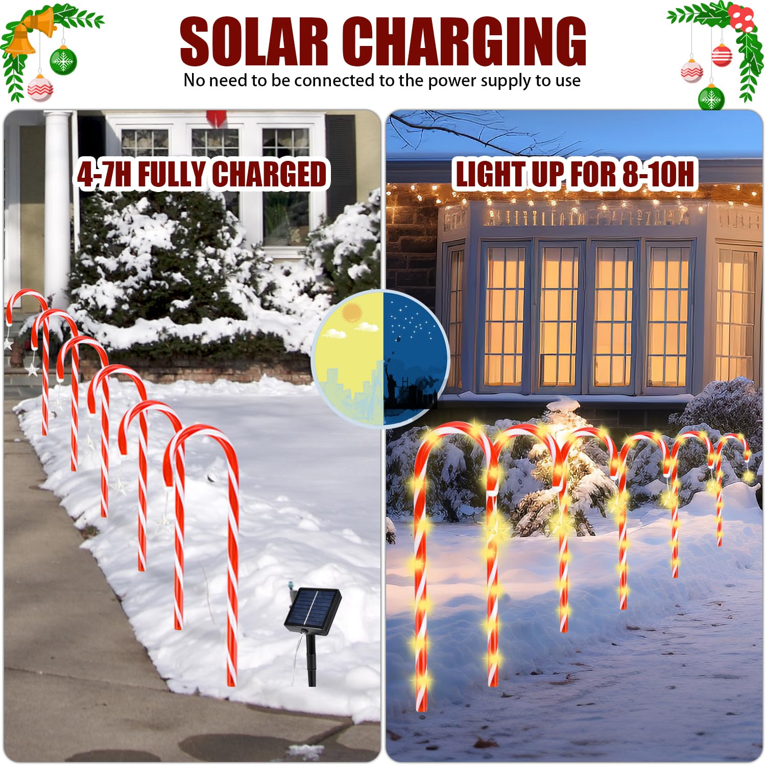 Quimoy 12Pcs Candy Cane Lights  21 Solar Christmas Decorations Outdoor  Candy Cane Pathway Lights With 8 Lightingmodes  Waterproof Christmas Yard Decorations For Lawn Driveway Walkway Sidewalk