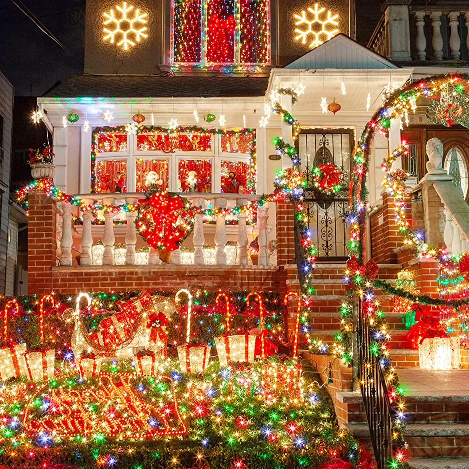 Joomer 164FT Color Changing Christmas Lights, 500 LED, Waterproof, Remote Timer, Dimmable, Warm White to Multicolor, Model GP-SW290DC0209-IP44