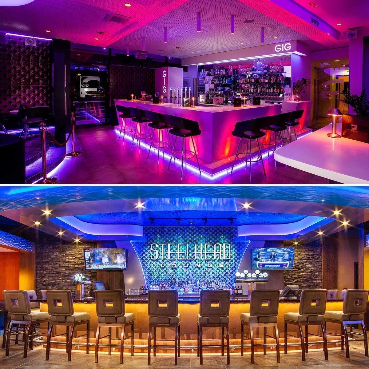 Lepro LED Strip Lights, 32.8ft RGB, 300 LEDs, 12V Power Supply, Flexible Color Changing, Model 410084-RGB-US-NF-a