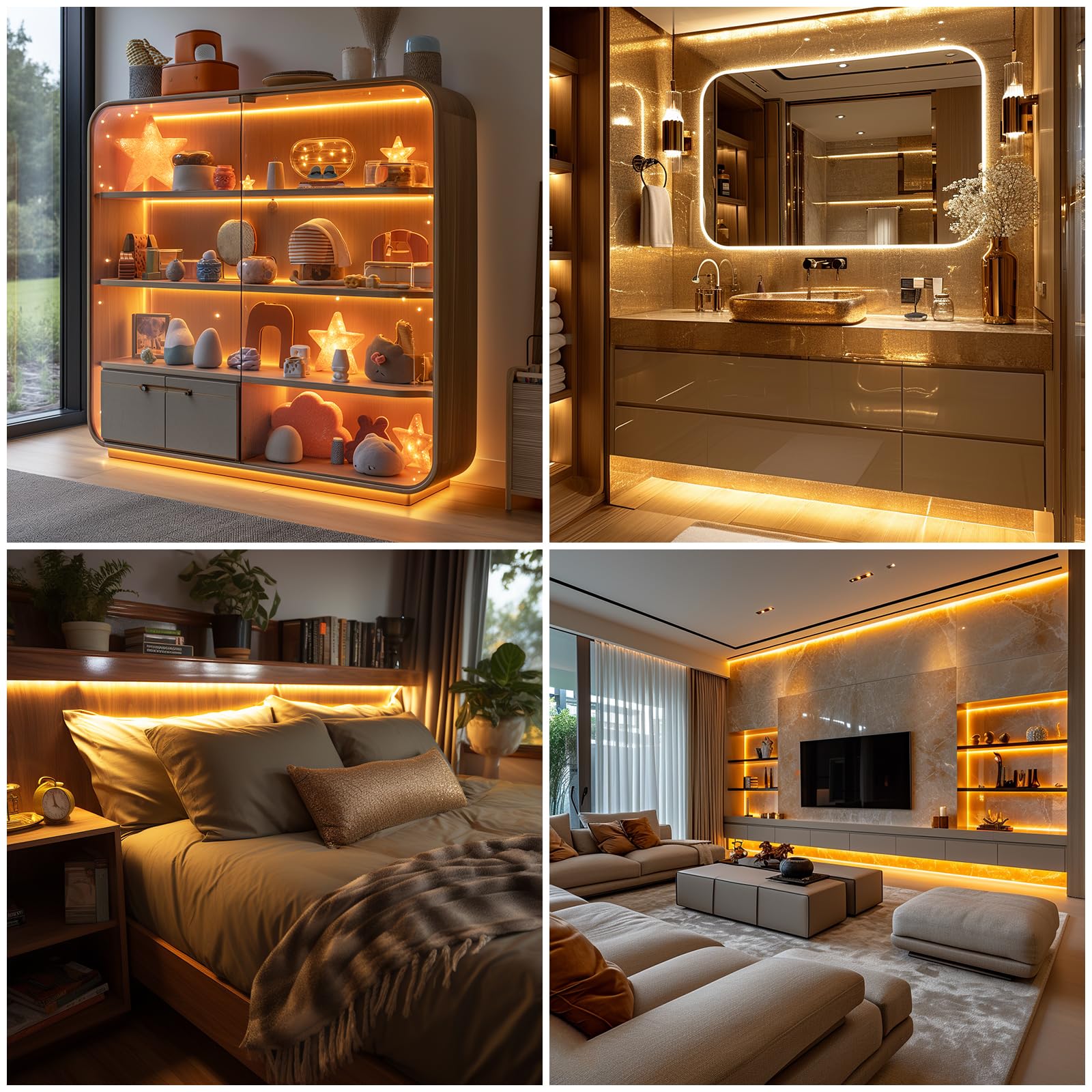 Uvtaoyuan Led Strip Lights 5V Usb Leds Cob Led Strip Light 3Pack 3000K Warm White Flexible Not Dimmable Usb Led Lights For Indoo